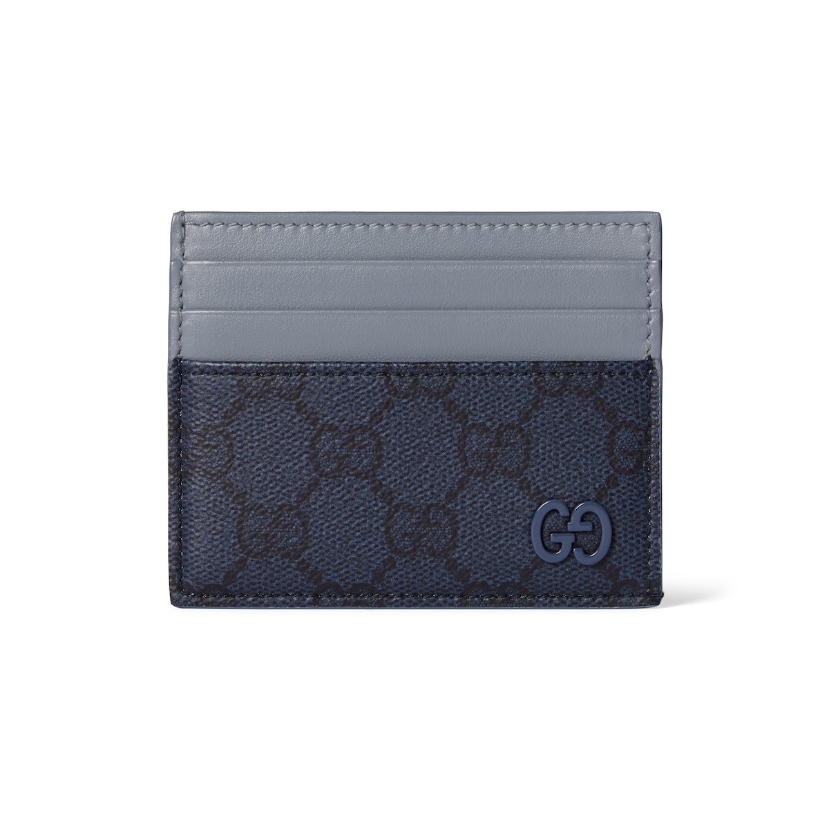 Gucci Dusty Blue Trim GG Card Case
