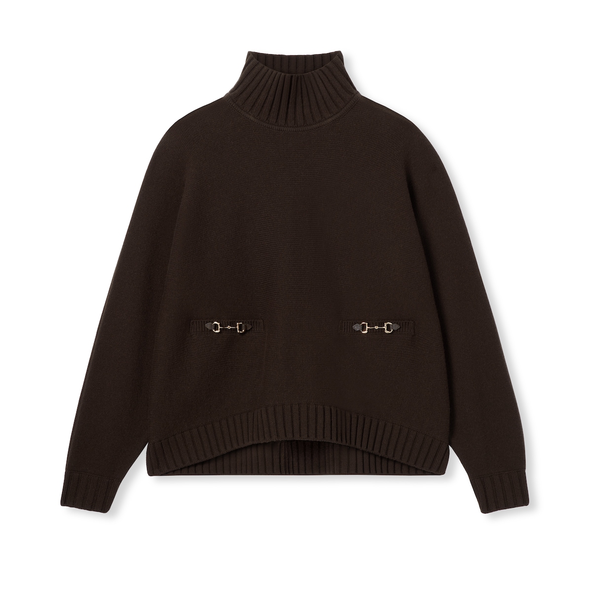 Wool Cashmere Sweater With Horsebit Wool Cashmere Sweater With Horsebit