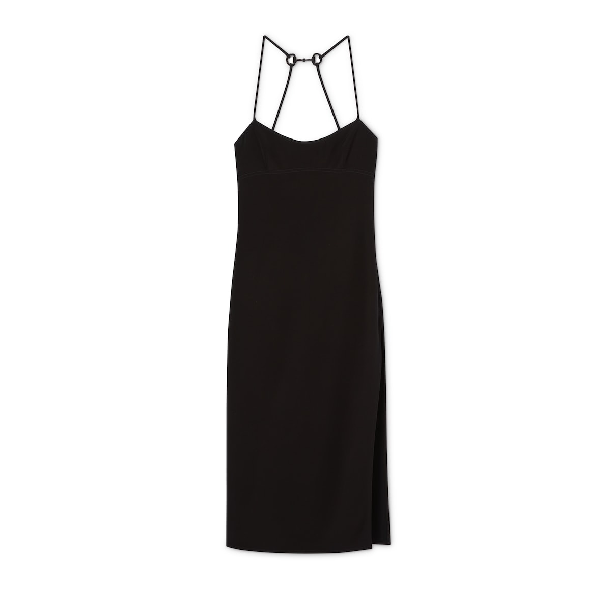 Gucci Silk Dress With Crystal Horsebit