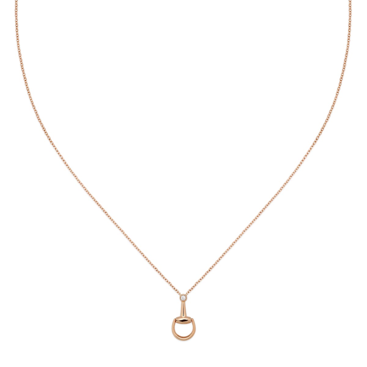 Horsebit Diamond 18k Pendant Necklace Horsebit Diamond 18k Pendant Necklace