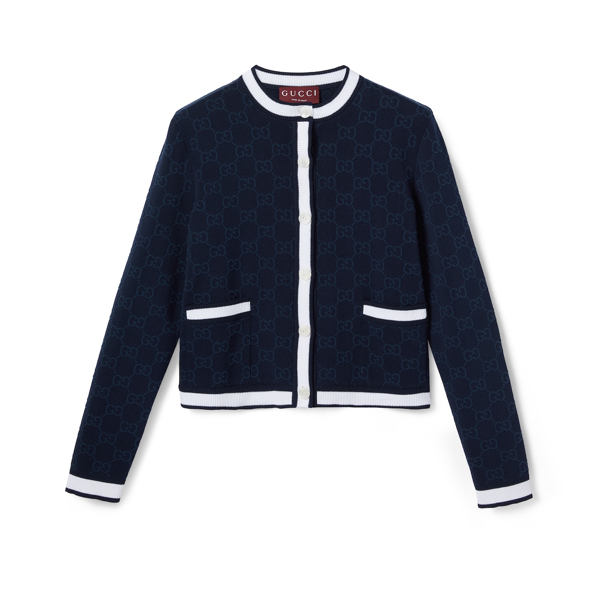 Gucci GG Fine Cotton Jacquard Cardigan