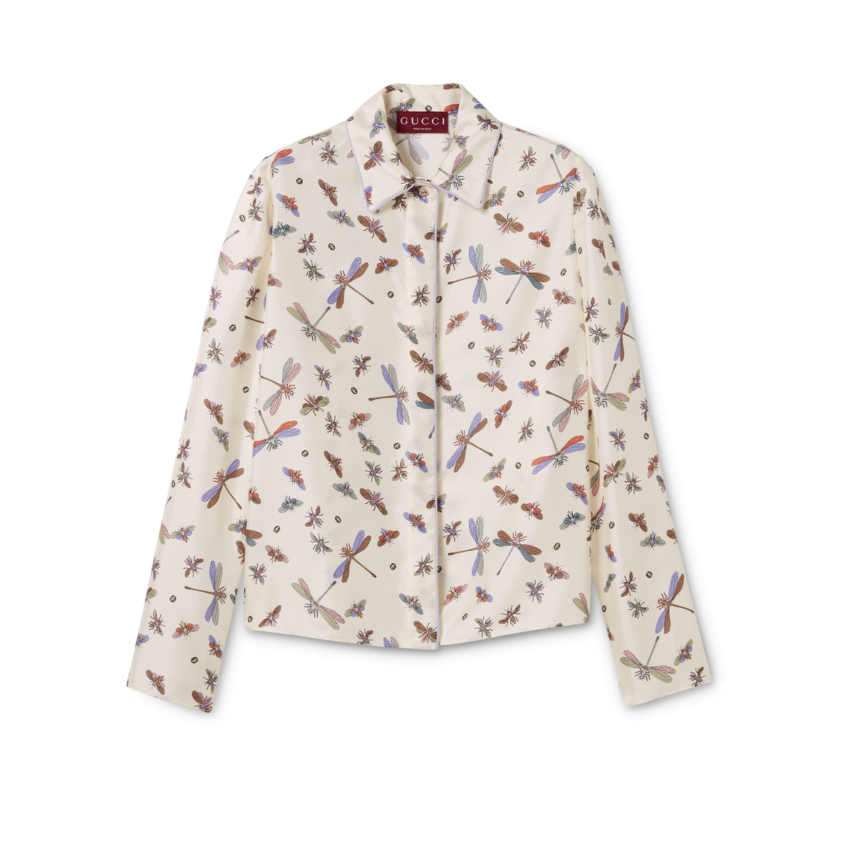 Gucci Printed Silk Twill Shirt