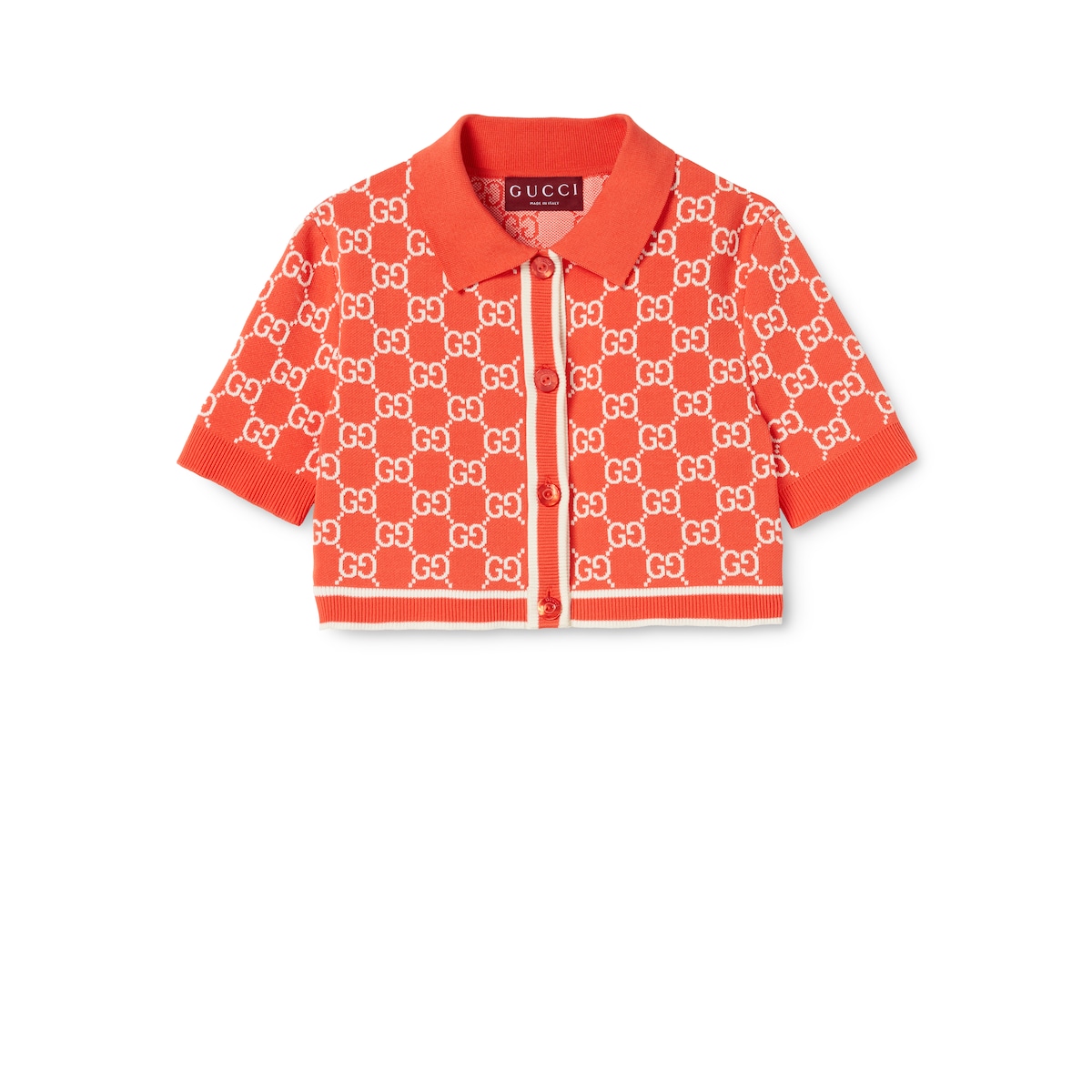 Gucci GG Cotton Jacquard Cropped Cardigan