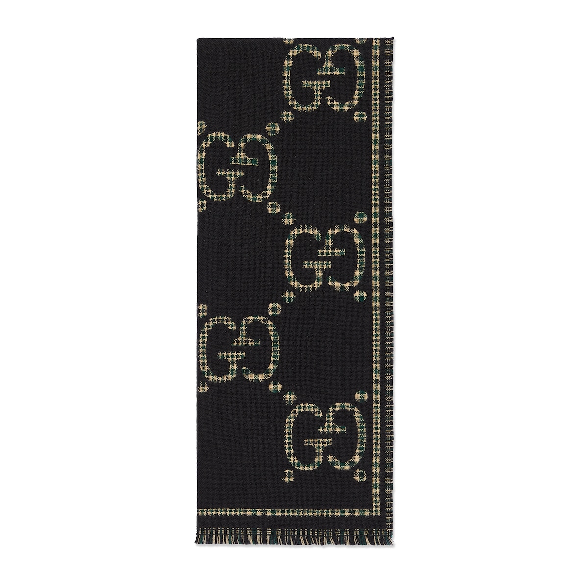 Gucci Check GG Wool Scarf