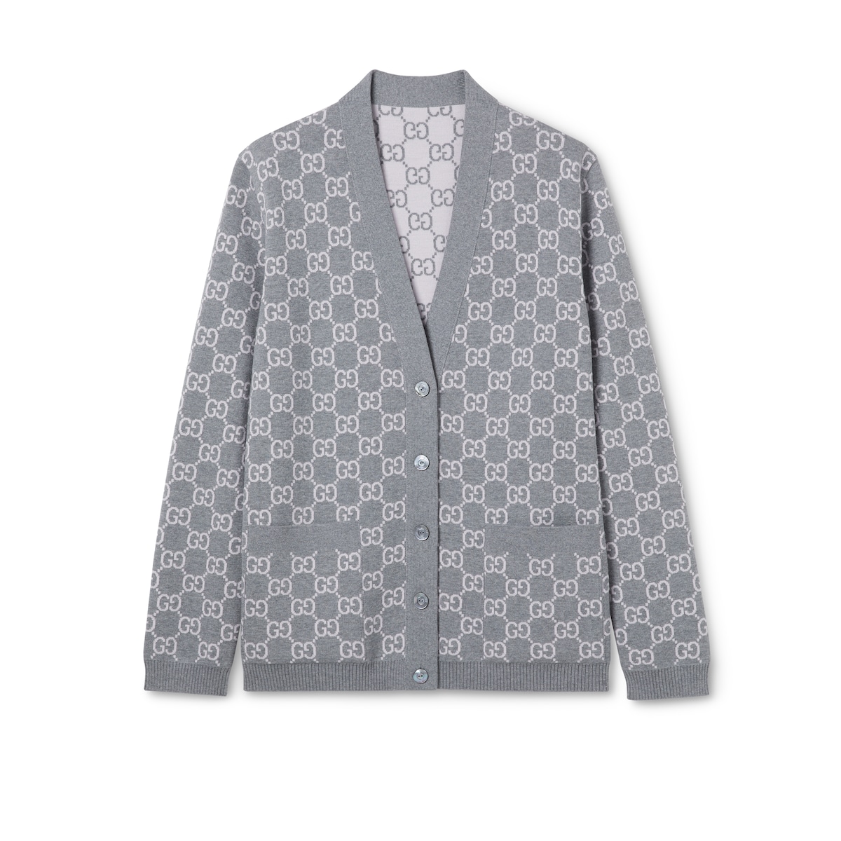 Gucci Reversible GG Fine Wool Jacquard Cardigan