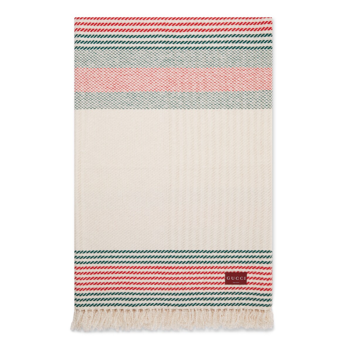 Gucci Cashmere Jacquard Blanket With Web