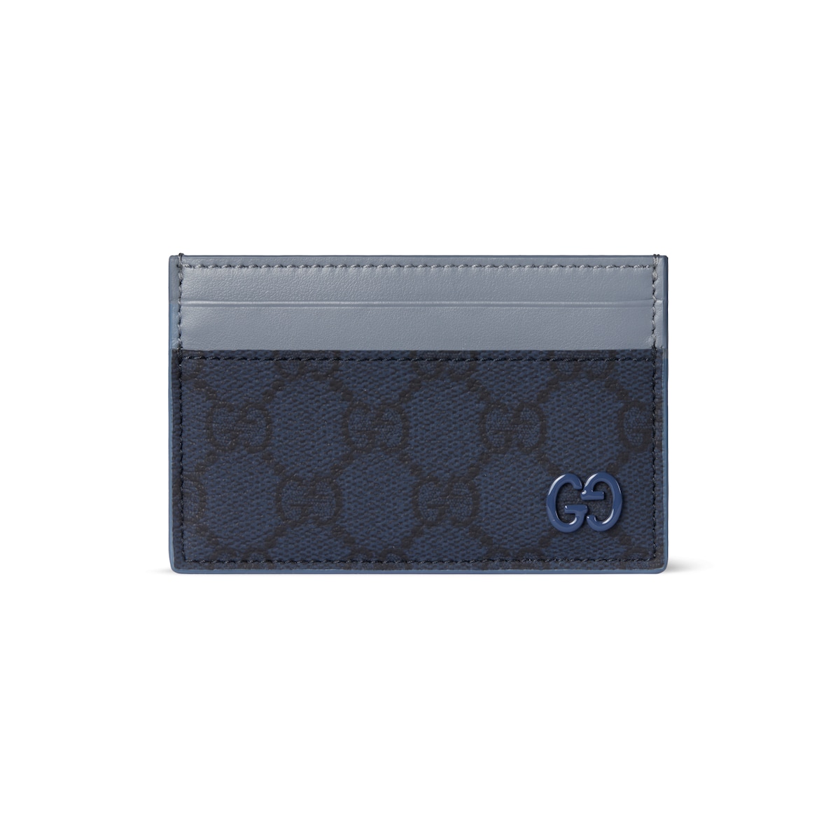Gucci Dusty Blue Trim GG Card Case