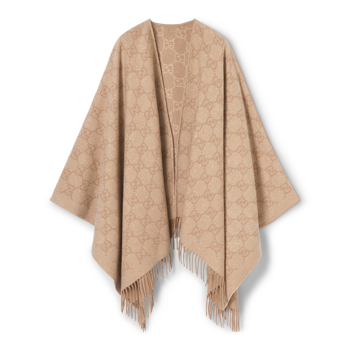 Gucci GG Cashmere Lamé Cape