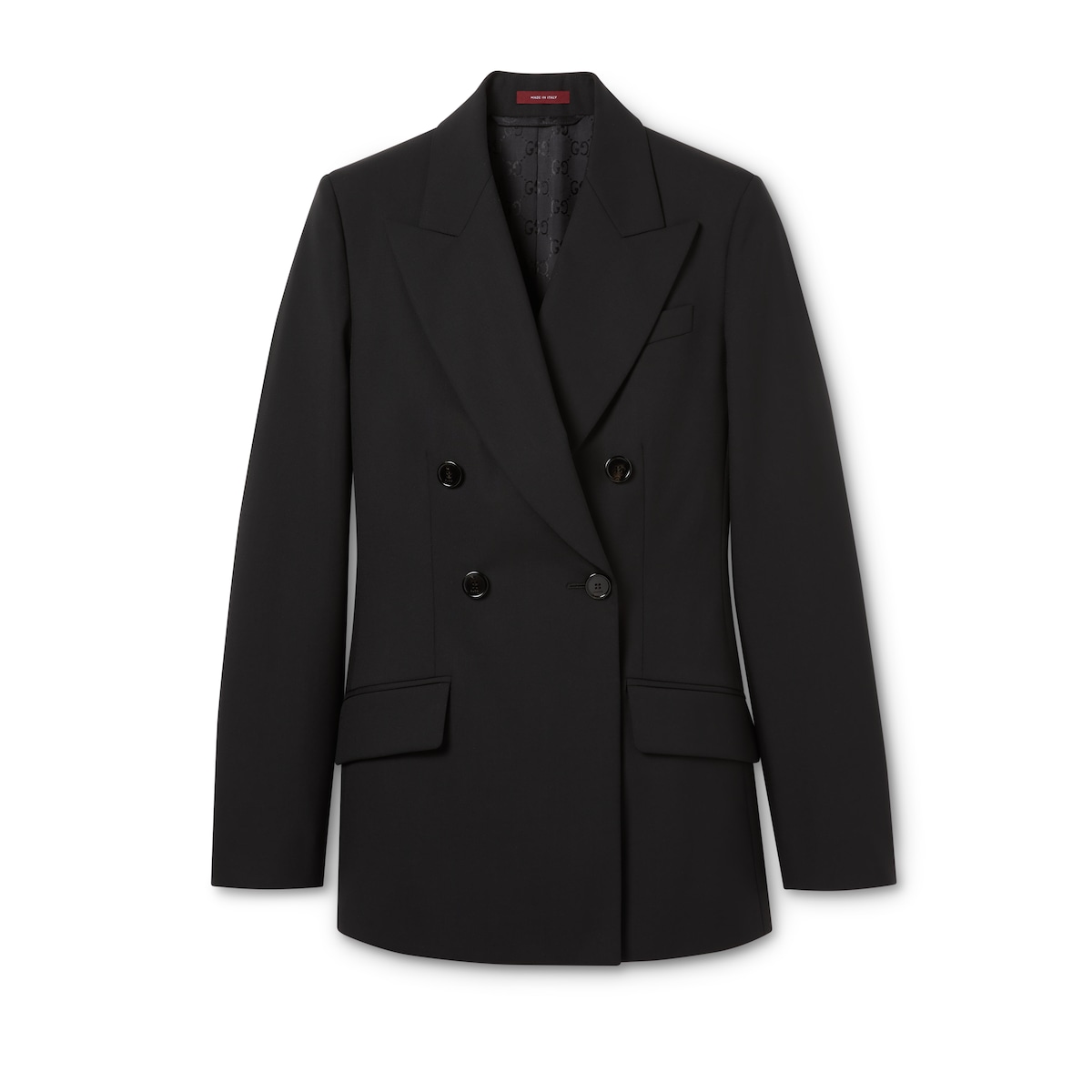 Double-breasted Light Wool Jacket