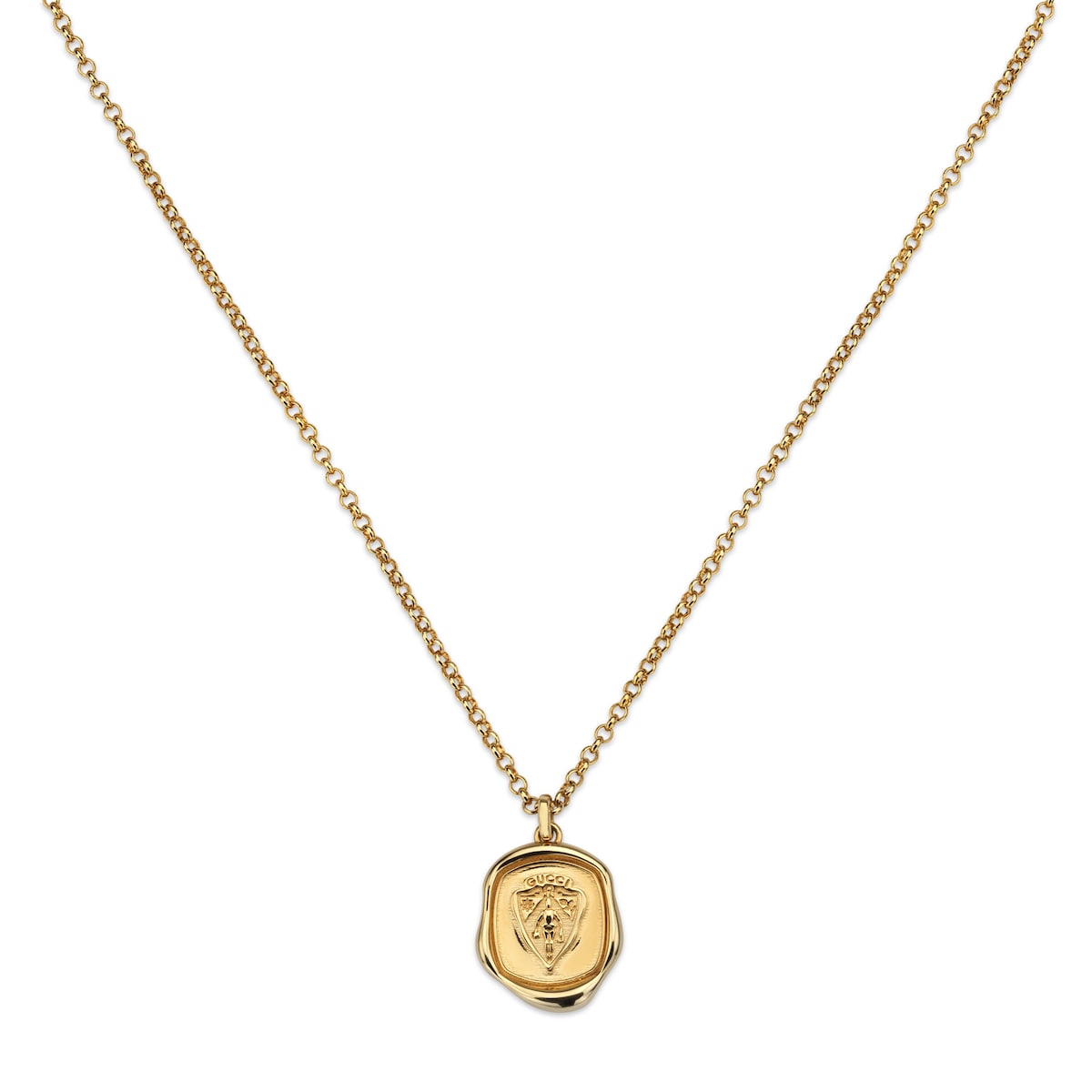 Gucci Crest Pendant Necklace
