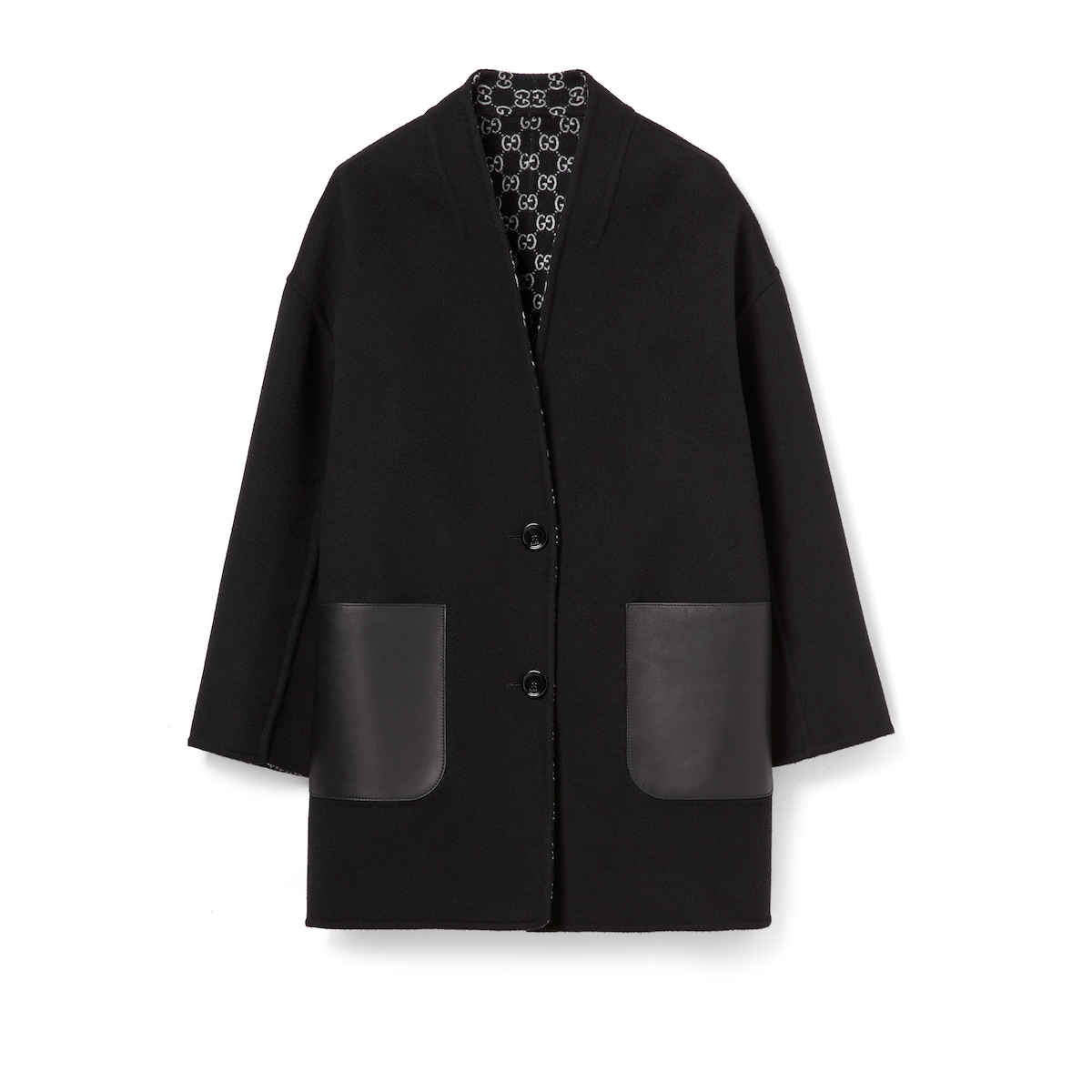 Reversible Silk Wool Coat