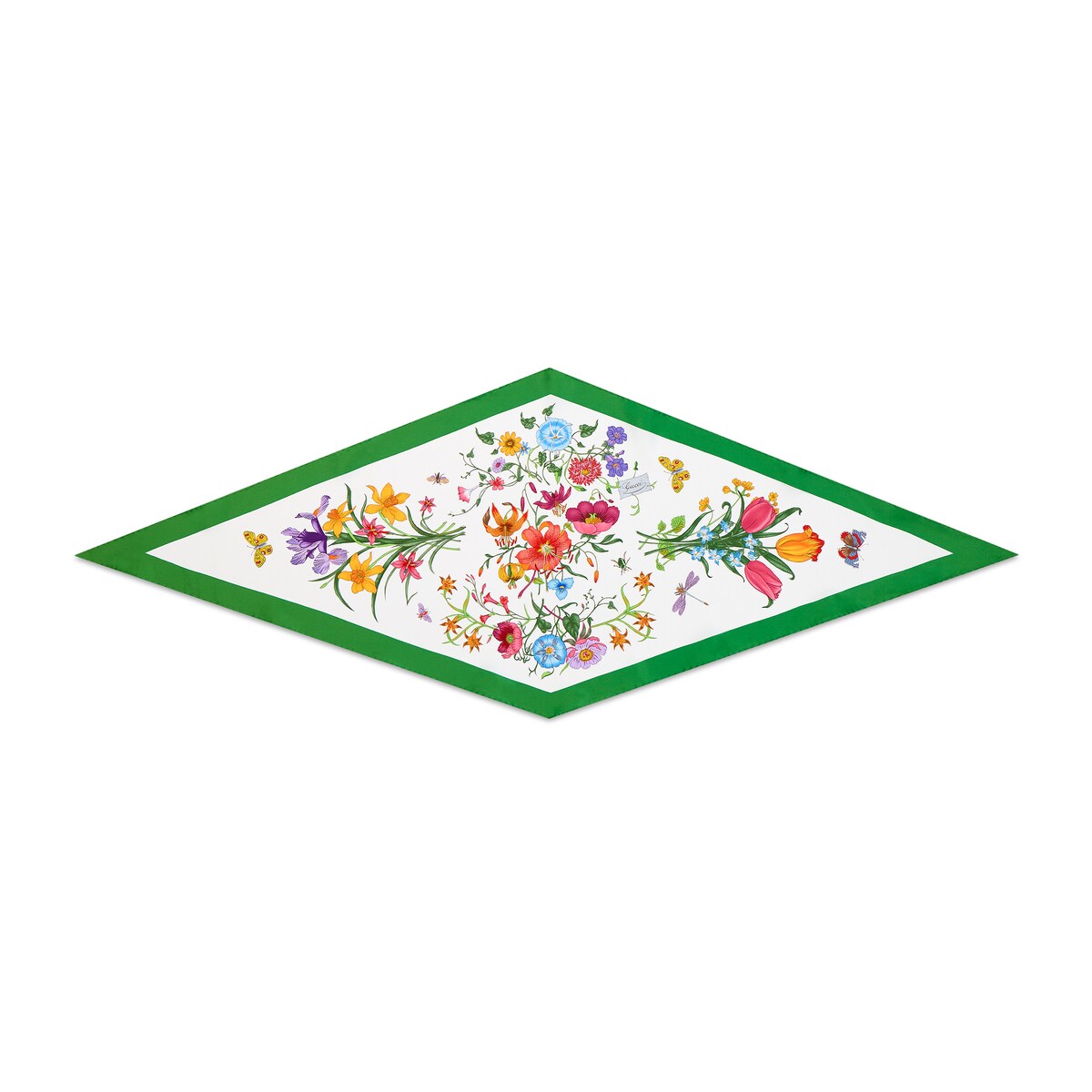Printed Silk Twill Diamond Scarf