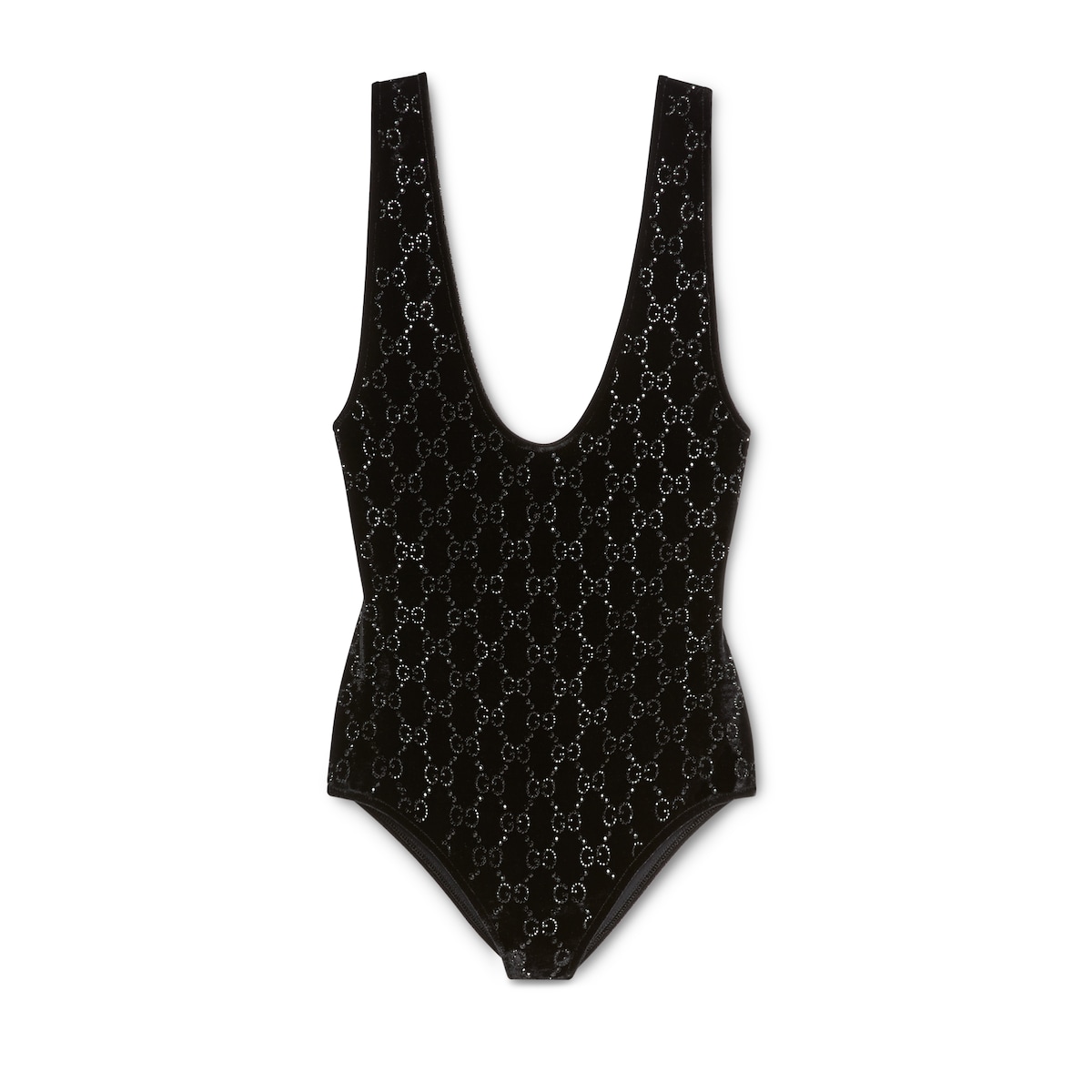 Gucci Chenille Bodysuit With GG Crystals
