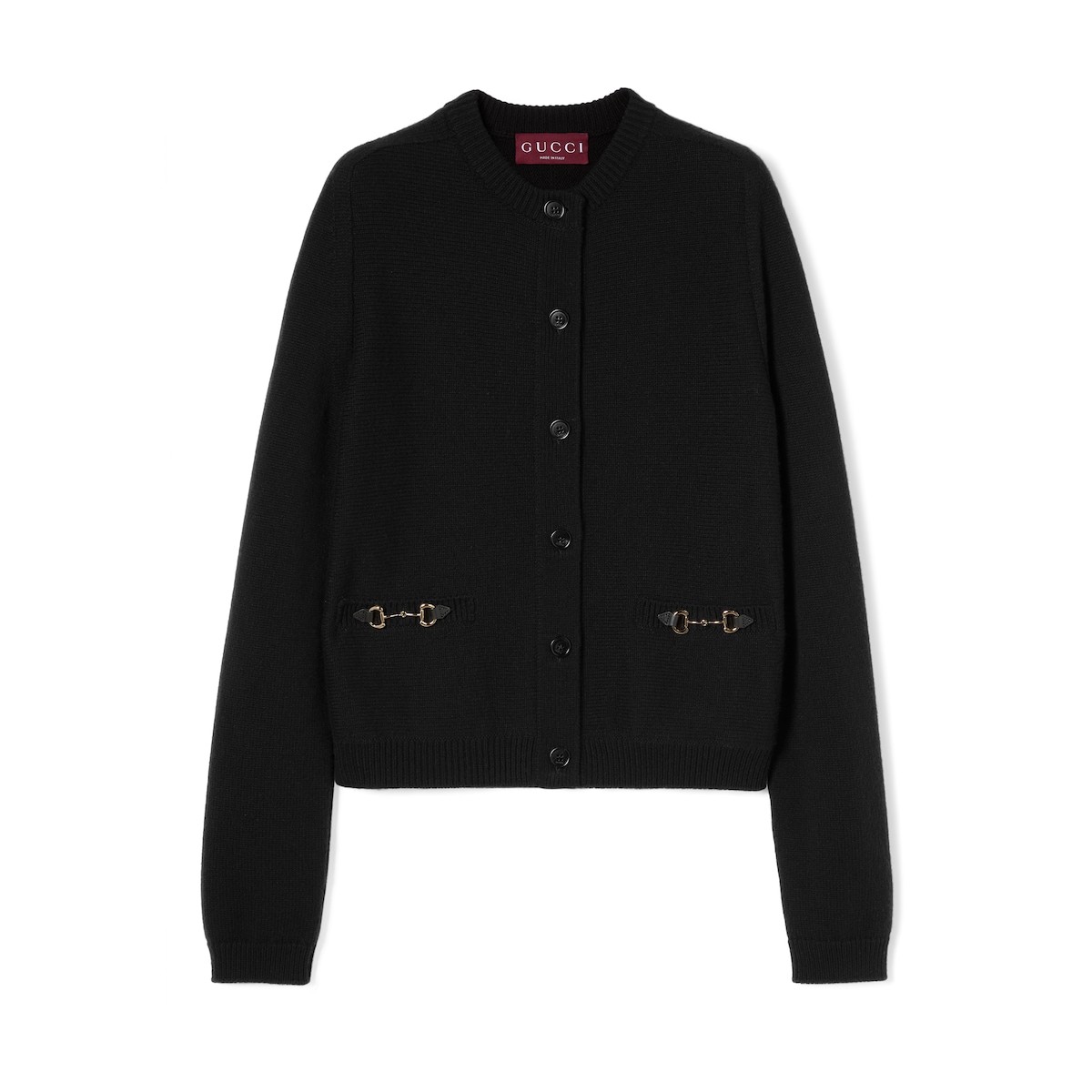 Wool Cashmere Cardigan With Horsebit Wool Cashmere Cardigan With Horsebit