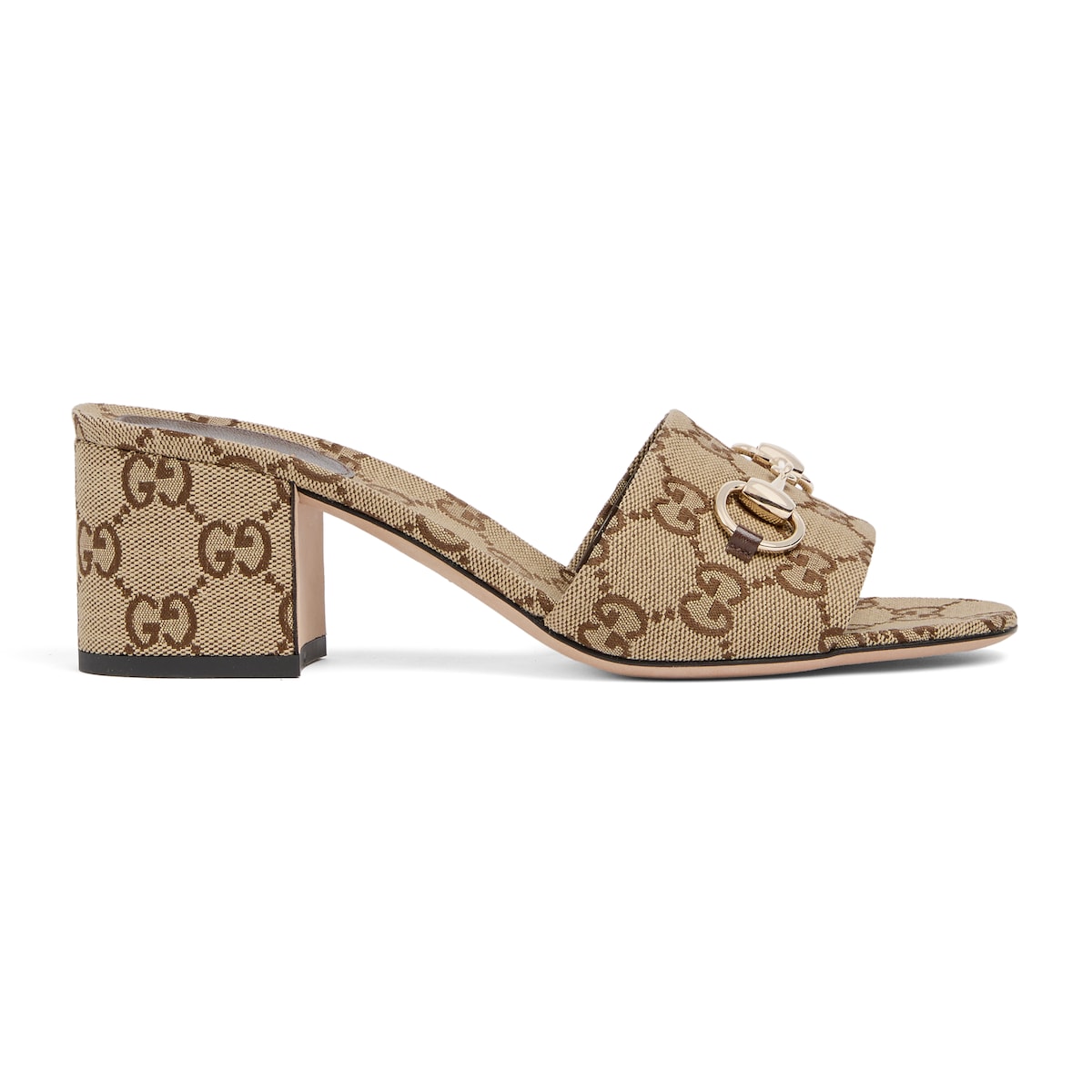 Mid-Heel Slide Sandal With Horsebit
