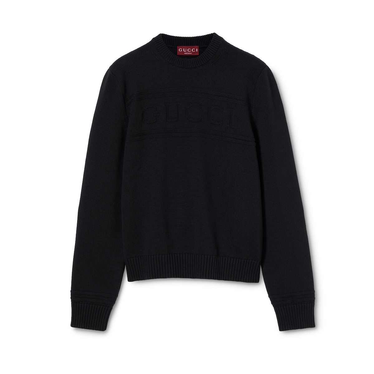 Gucci Knit Cotton Wool Sweater With Intarsia