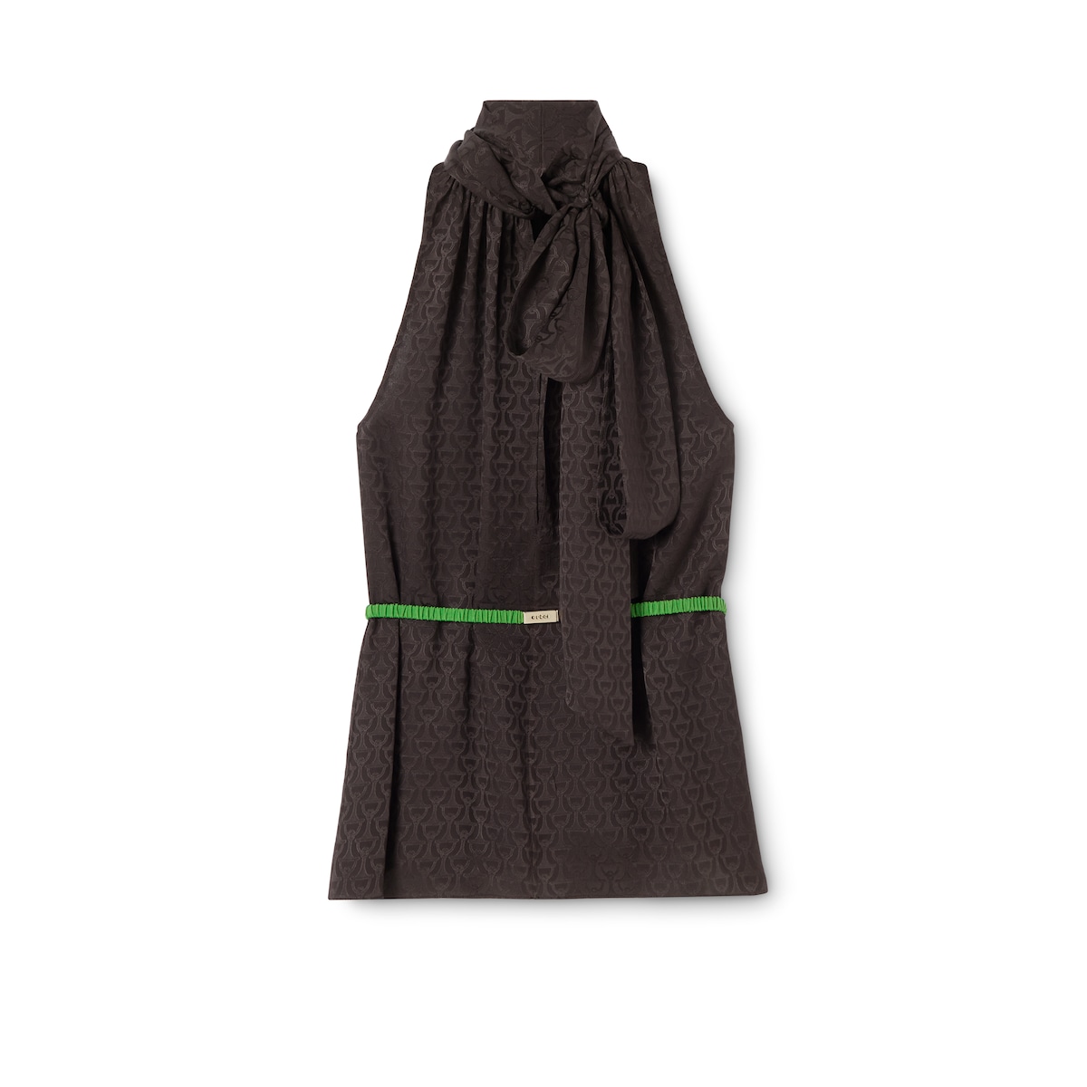 Gucci Horsebit Silk Jacquard Dress