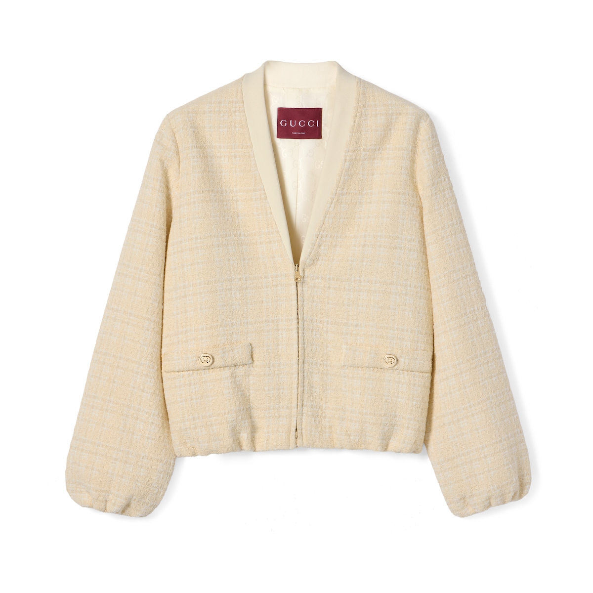 Gucci Check Cotton Tweed Jacket