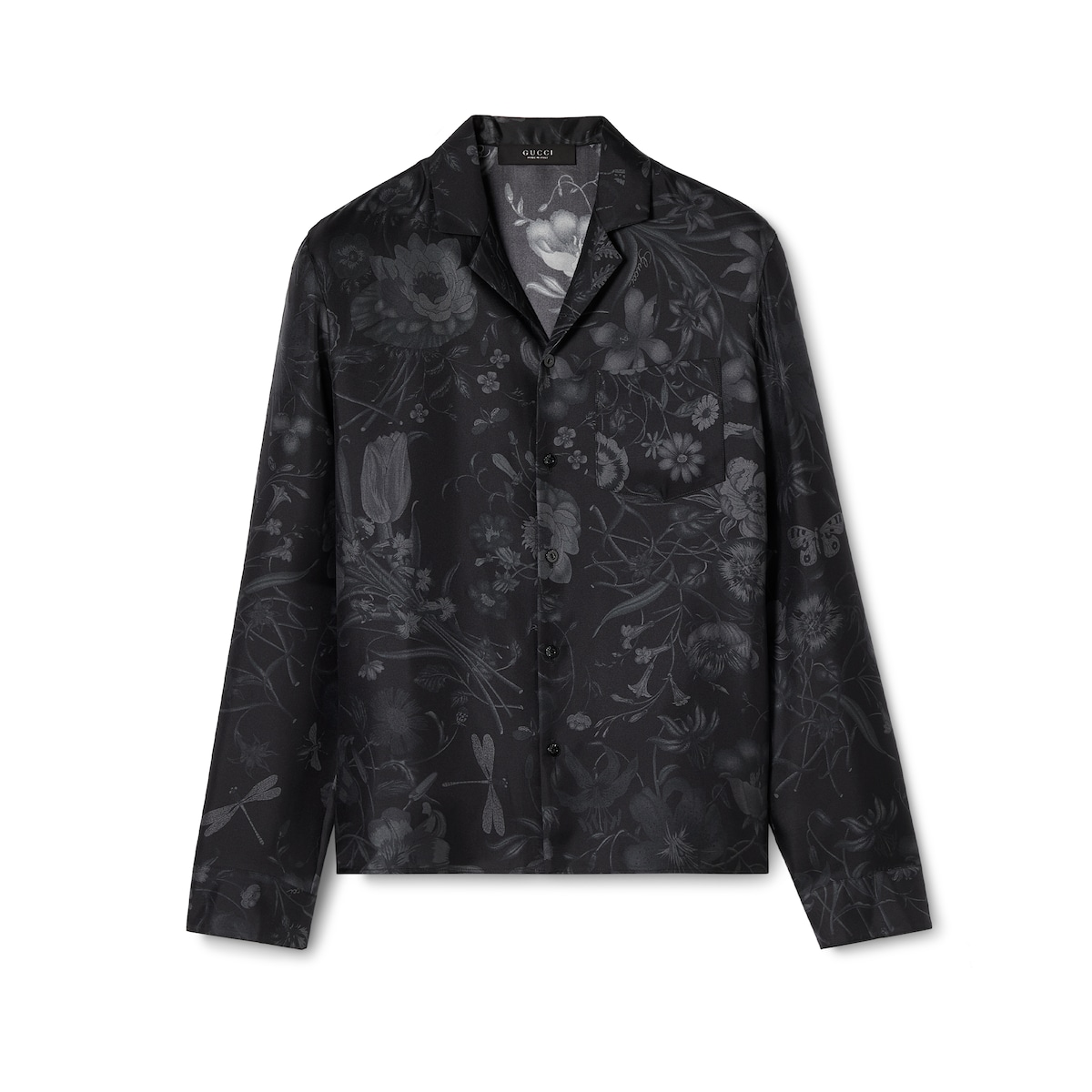 Gucci Printed Silk Twill Bowling Shirt