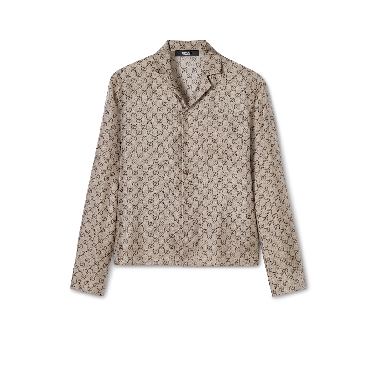 Gucci Printed Silk Twill Bowling Shirt