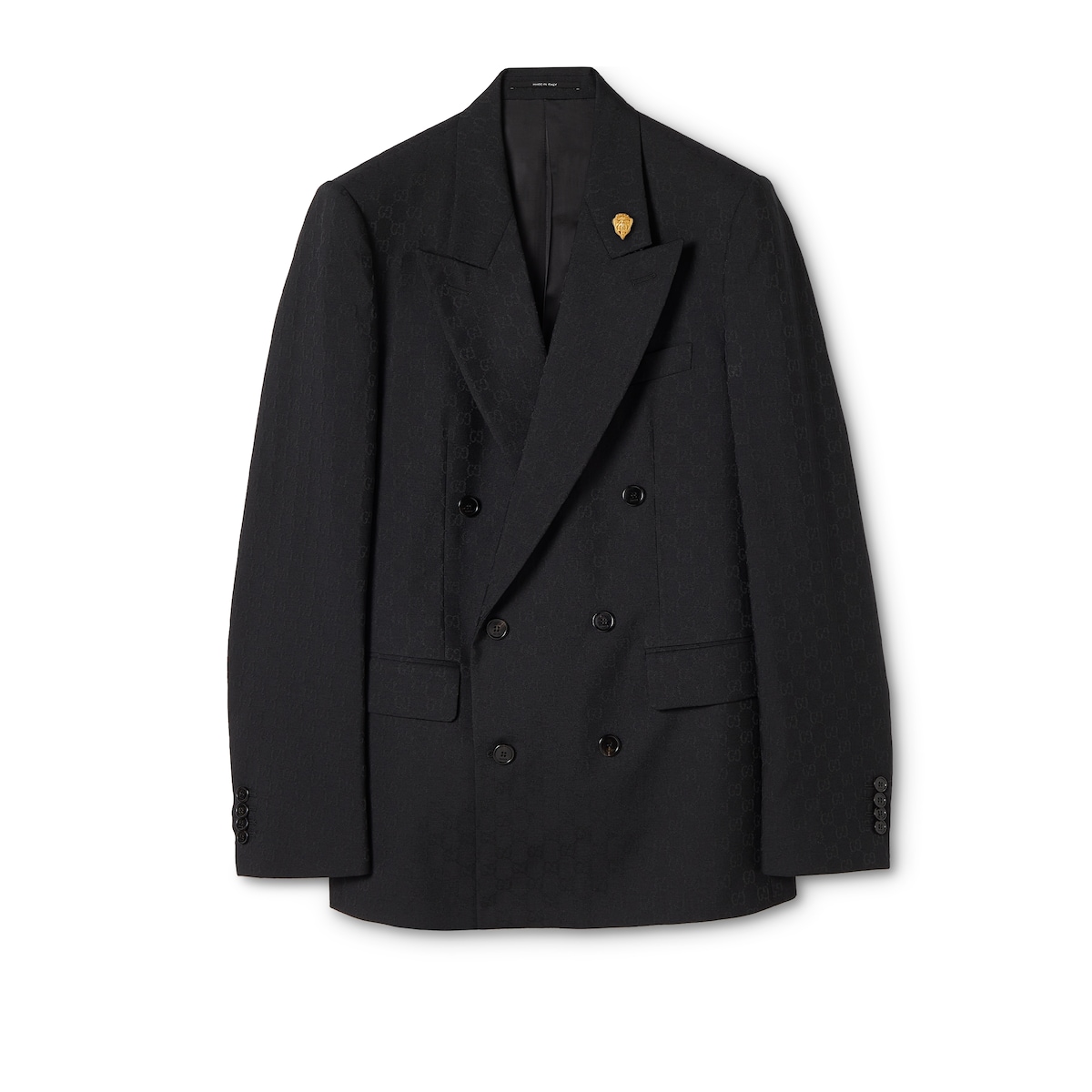 Gucci Double-breasted GG Wool Jacket