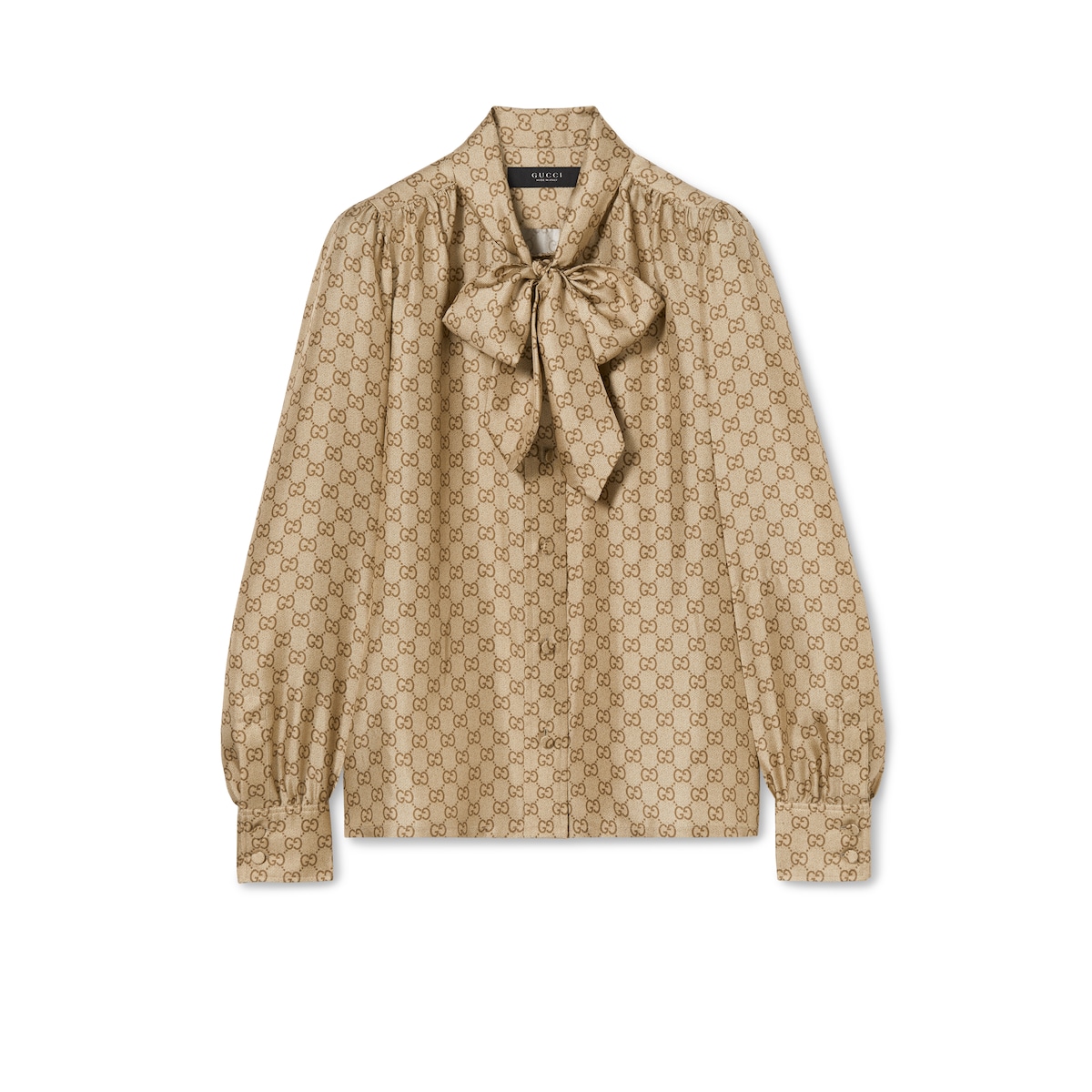 Gucci Printed Silk Twill Shirt