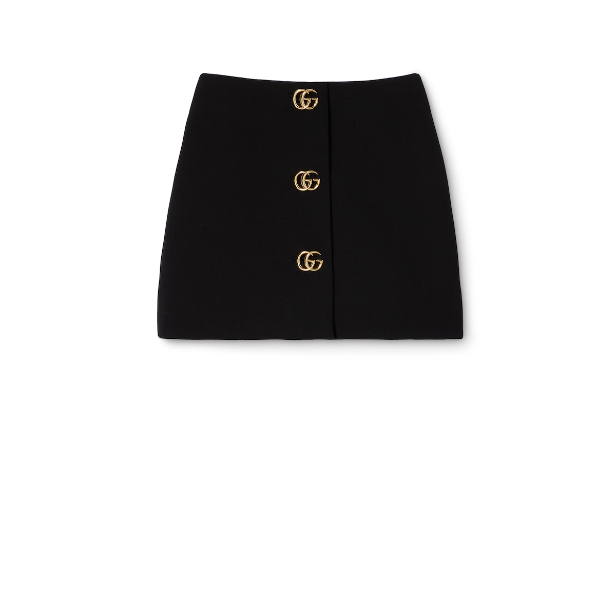 Crêpe Wool Skirt With Double G Button Crêpe Wool Skirt With Double G Button