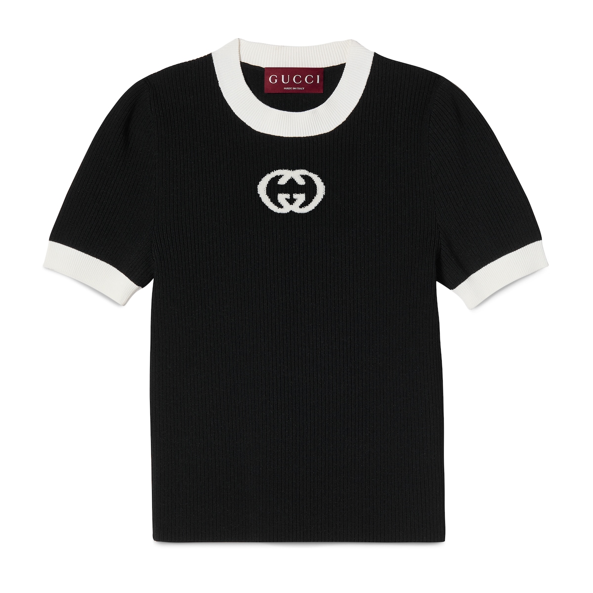 Gucci Ribbed T-shirt With Intarsia