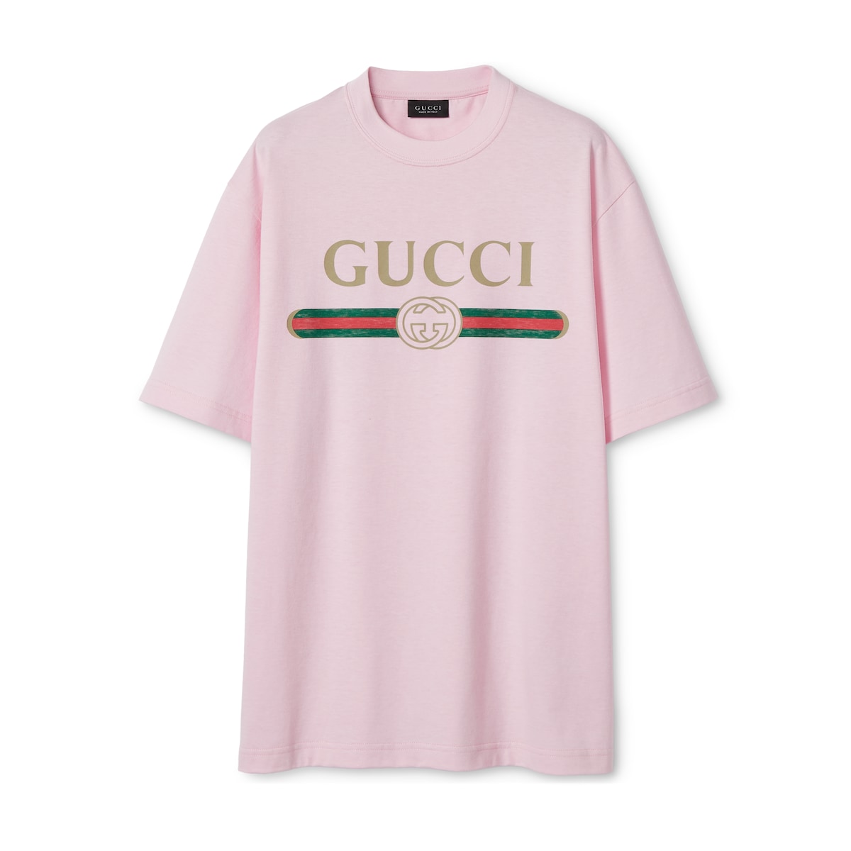 Gucci Cotton Jersey And Silk T-shirt With Print