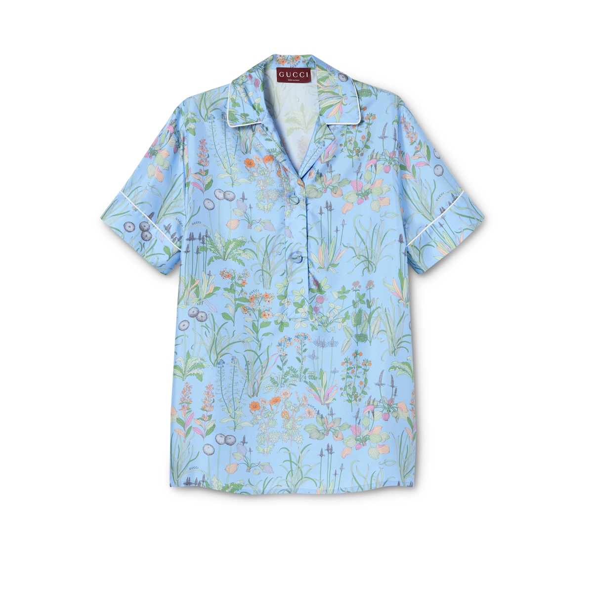 Gucci Printed Silk Twill Shirt
