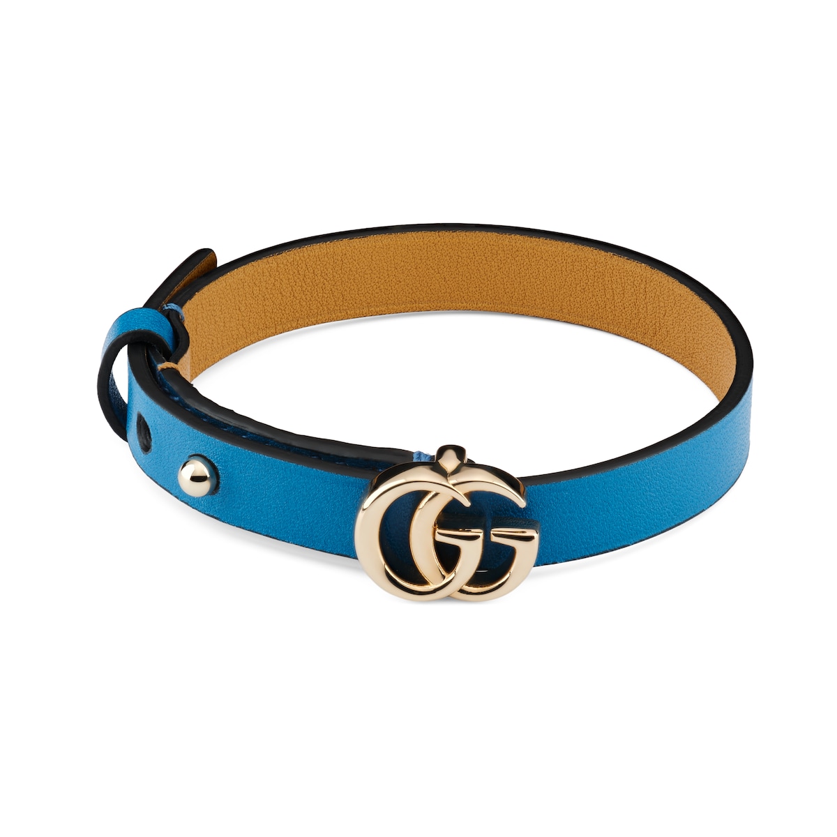 Gucci Leather Bracelet With Double G