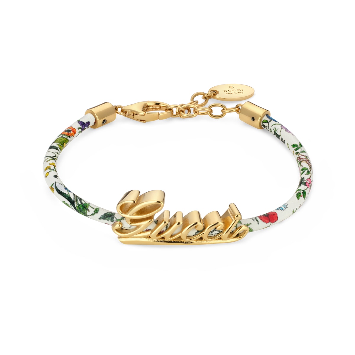 Gucci Leather Bracelet With Gucci Script