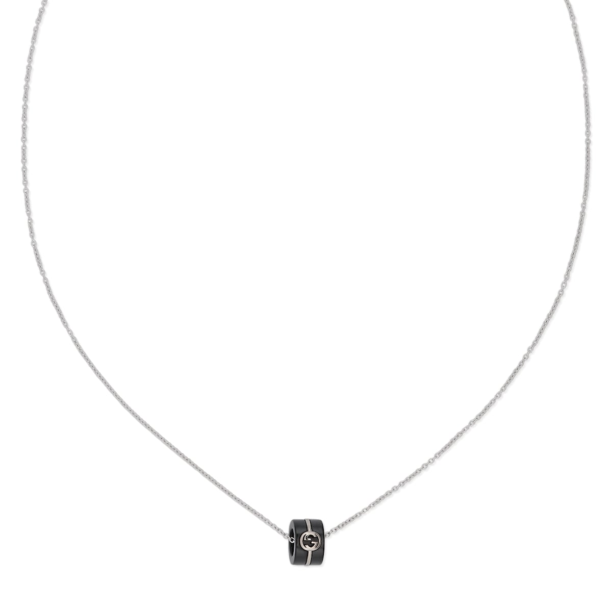 Gucci Interlocking 18k Pendant Necklace