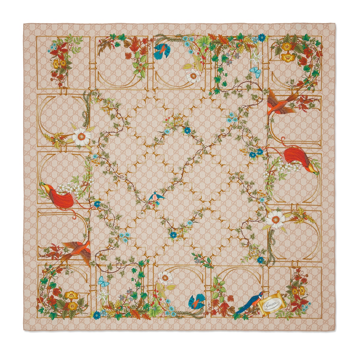 Printed Silk Twill Carré