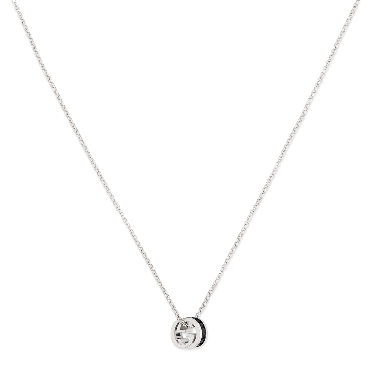 Gucci Interlocking Crystal Pendant Necklace