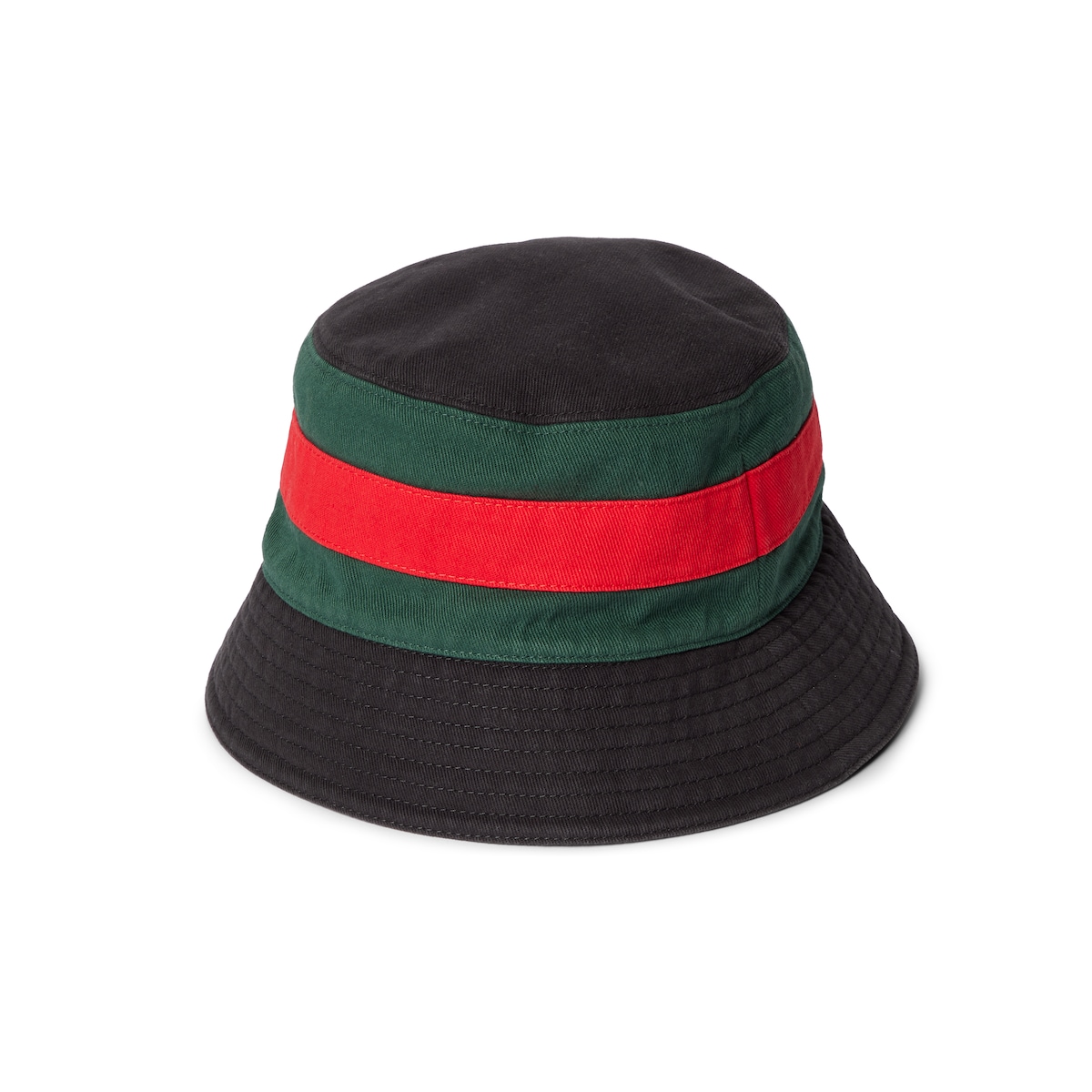 Gucci Washed Cotton Bucket Hat With Web