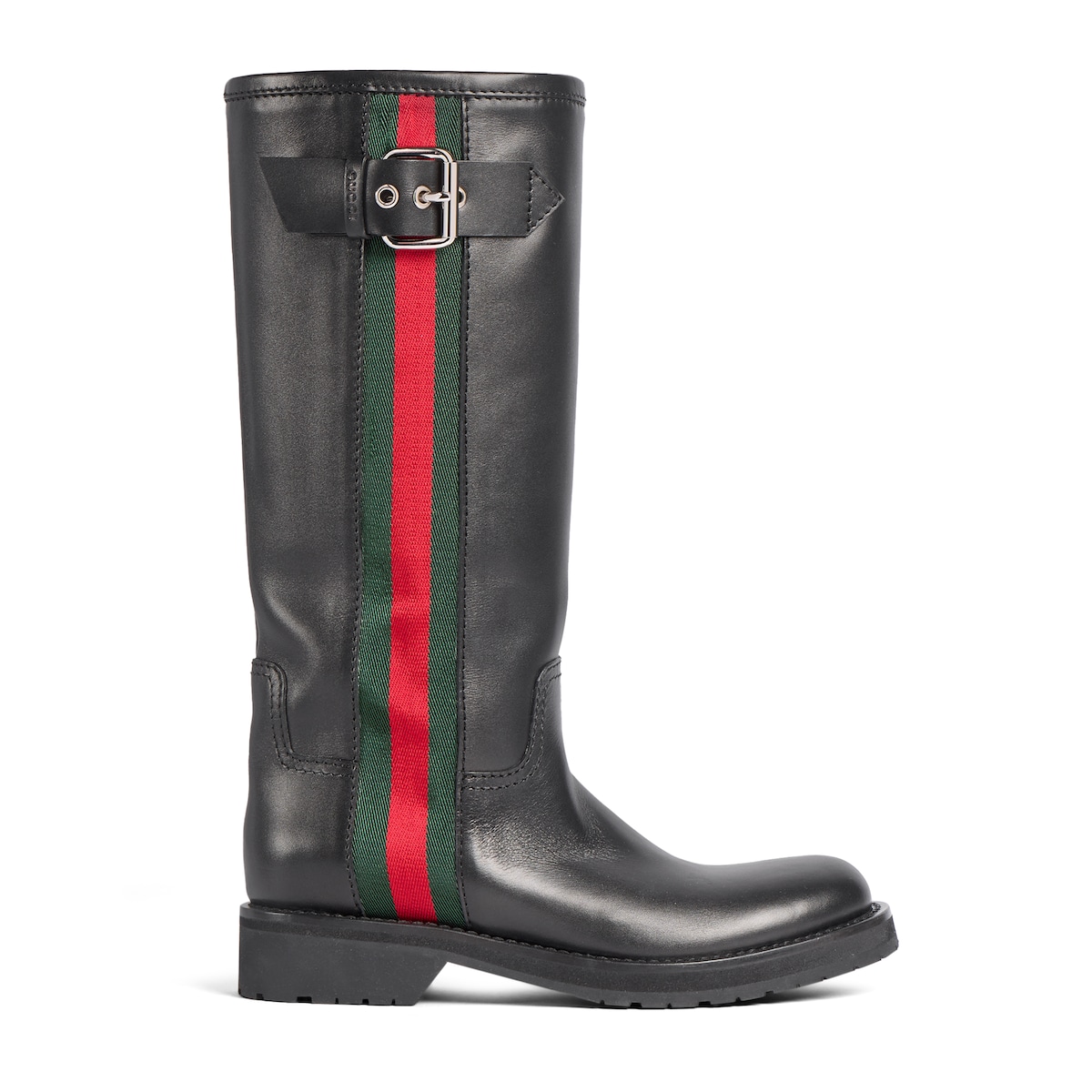 Gucci Biker Boot With Web