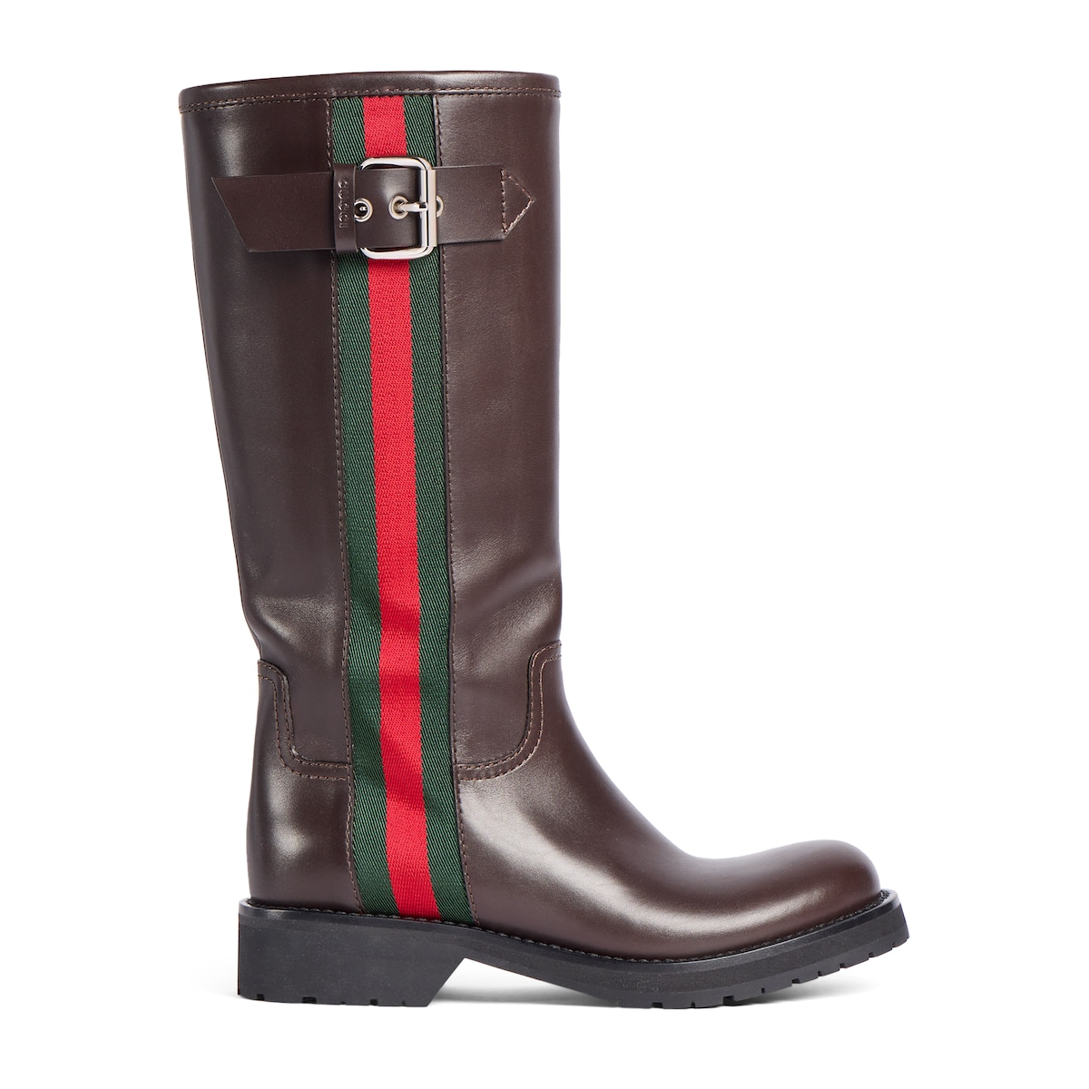 Gucci Biker Boot With Web