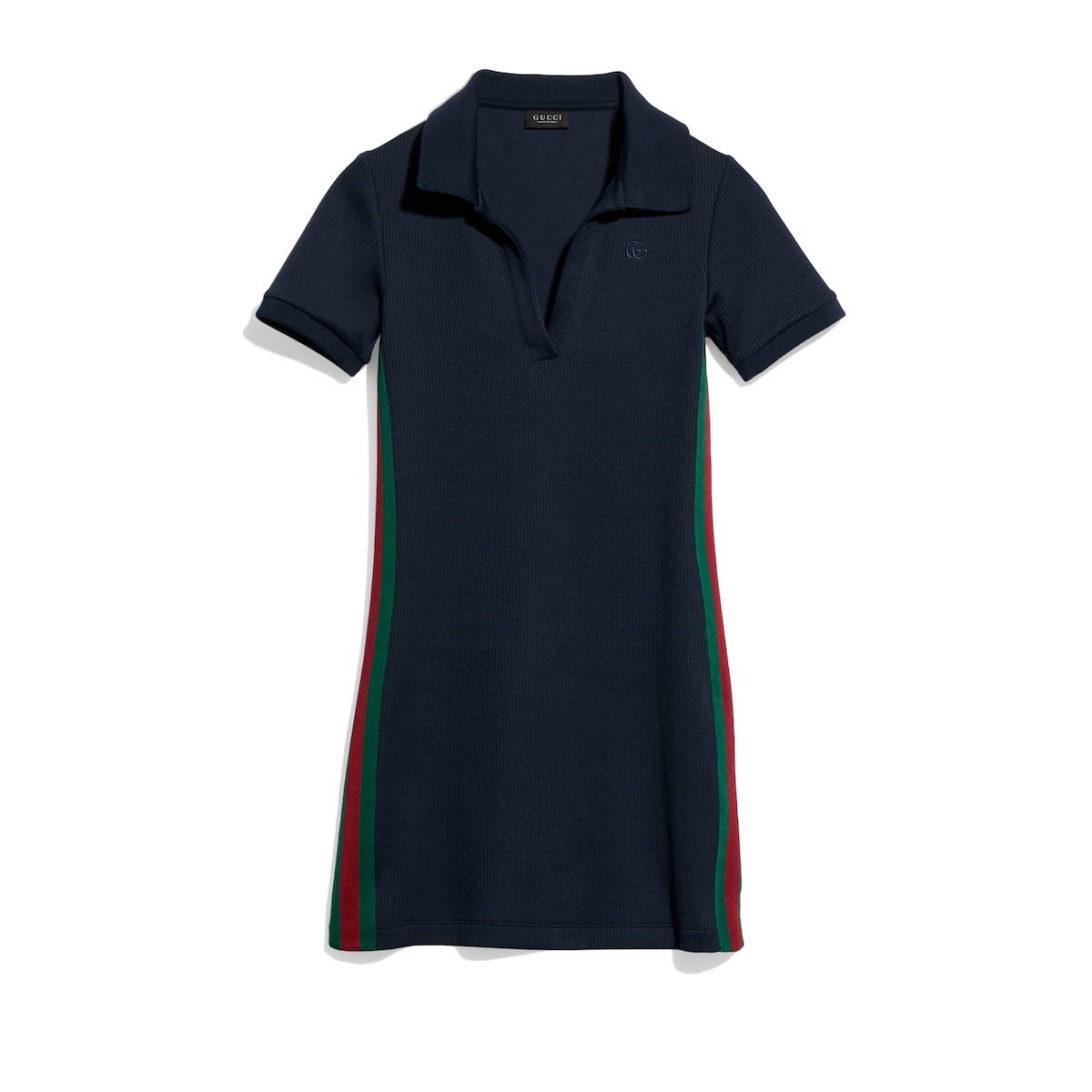 Rib Cotton Jersey Dress With Web Rib Cotton Jersey Dress With Web