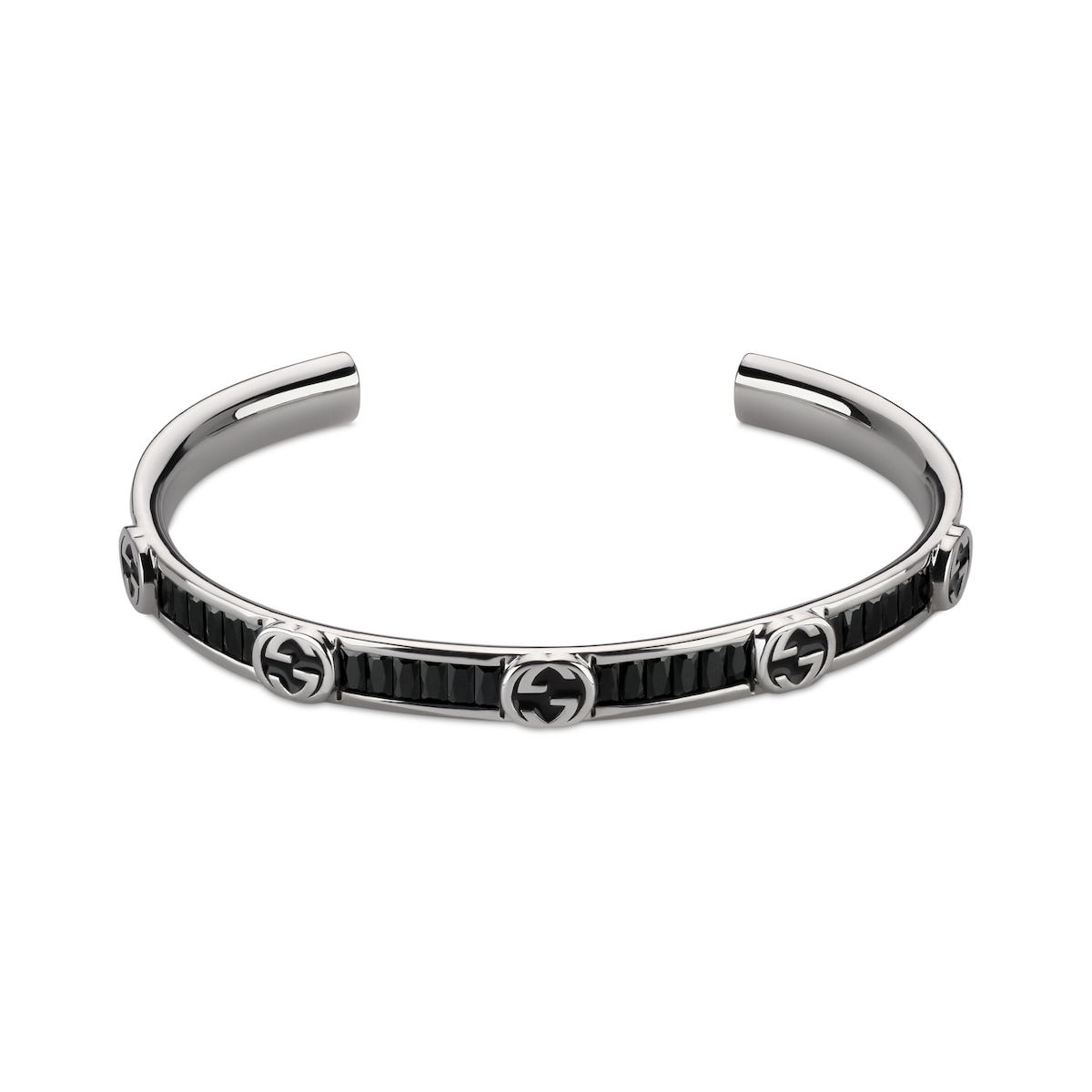 Gucci Interlocking Crystal Bangle Bracelet