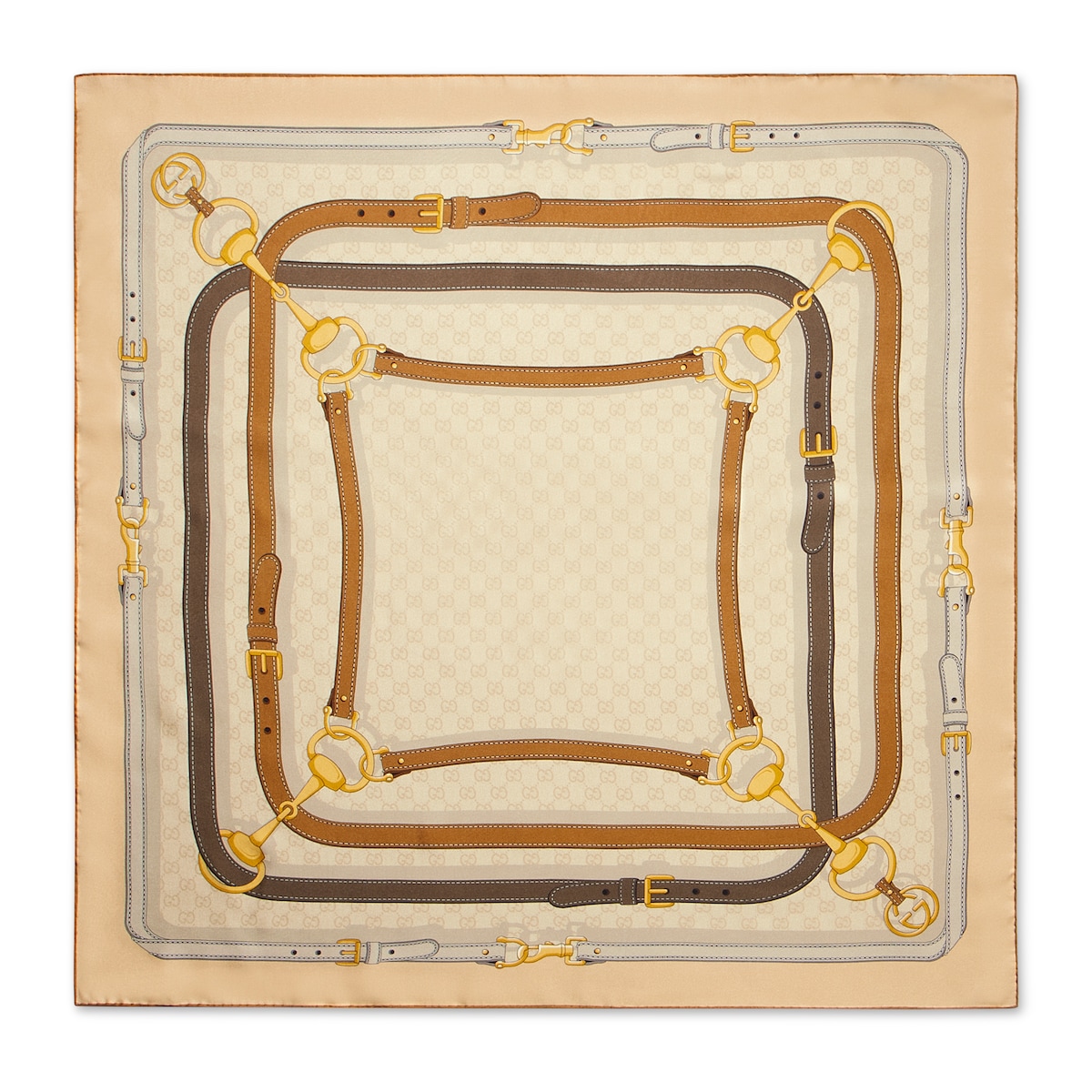 Printed GG Silk Twill Jacquard Carré Printed GG Silk Twill Jacquard Carré
