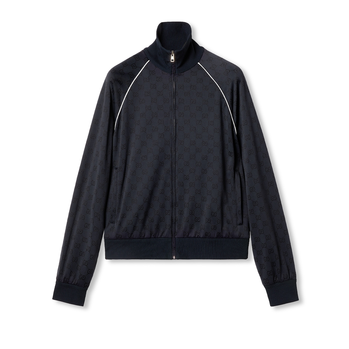 GG Nylon And Jersey Zip Jacket