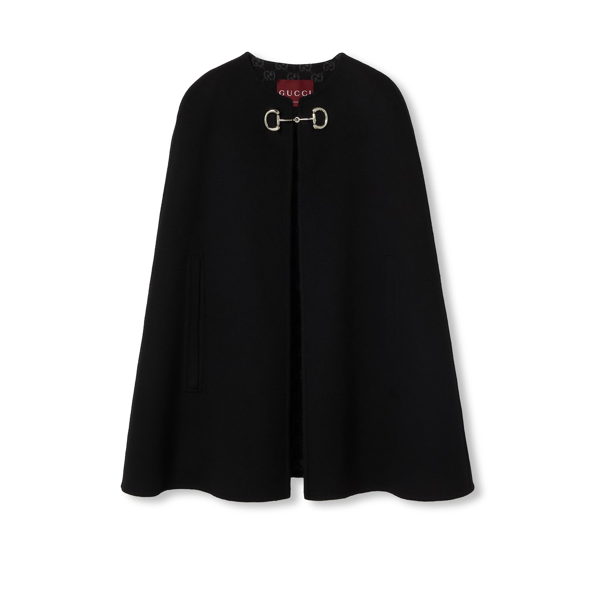 Gucci Wool And Silk Horsebit Cape