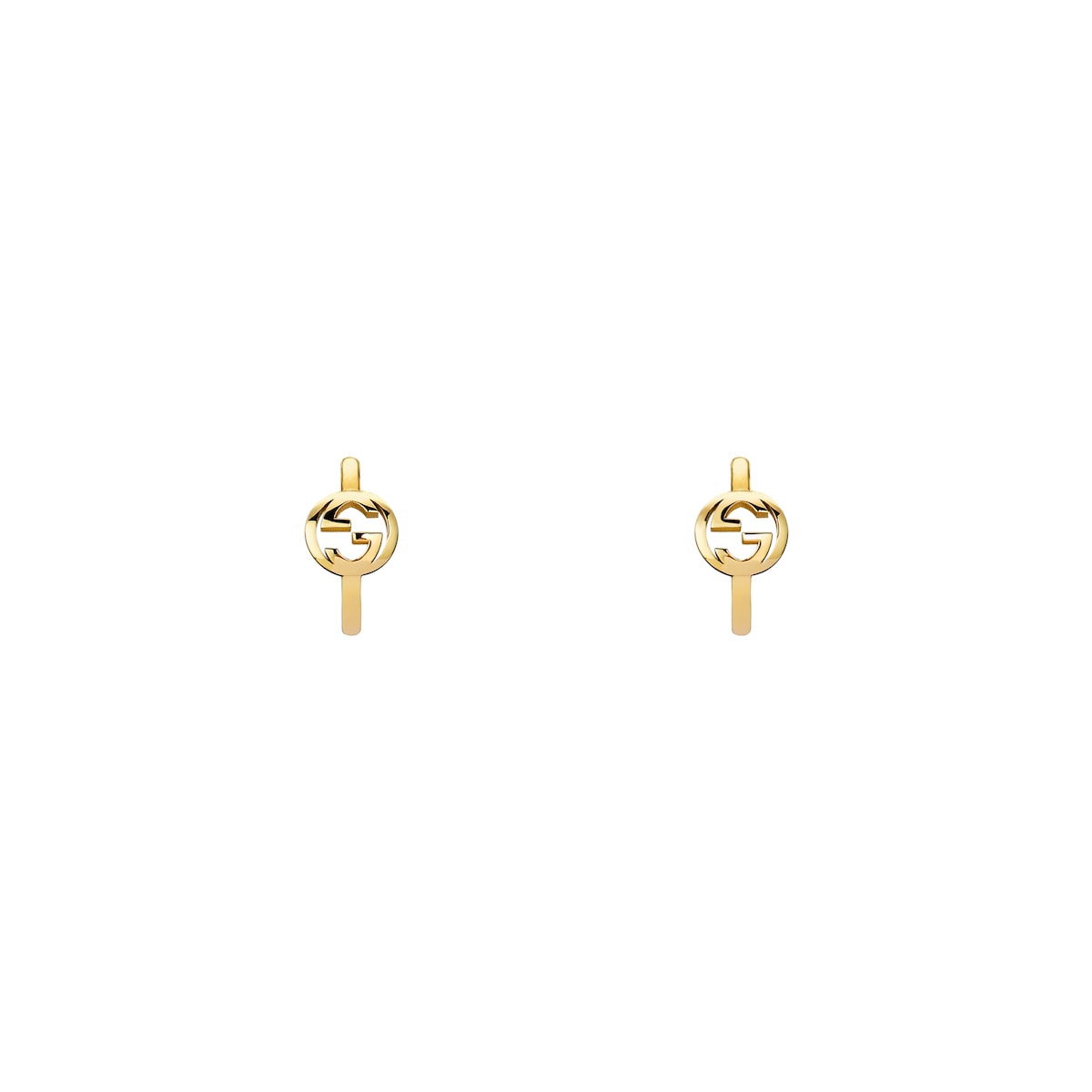 Gucci Interlocking 18k Hoop Earrings