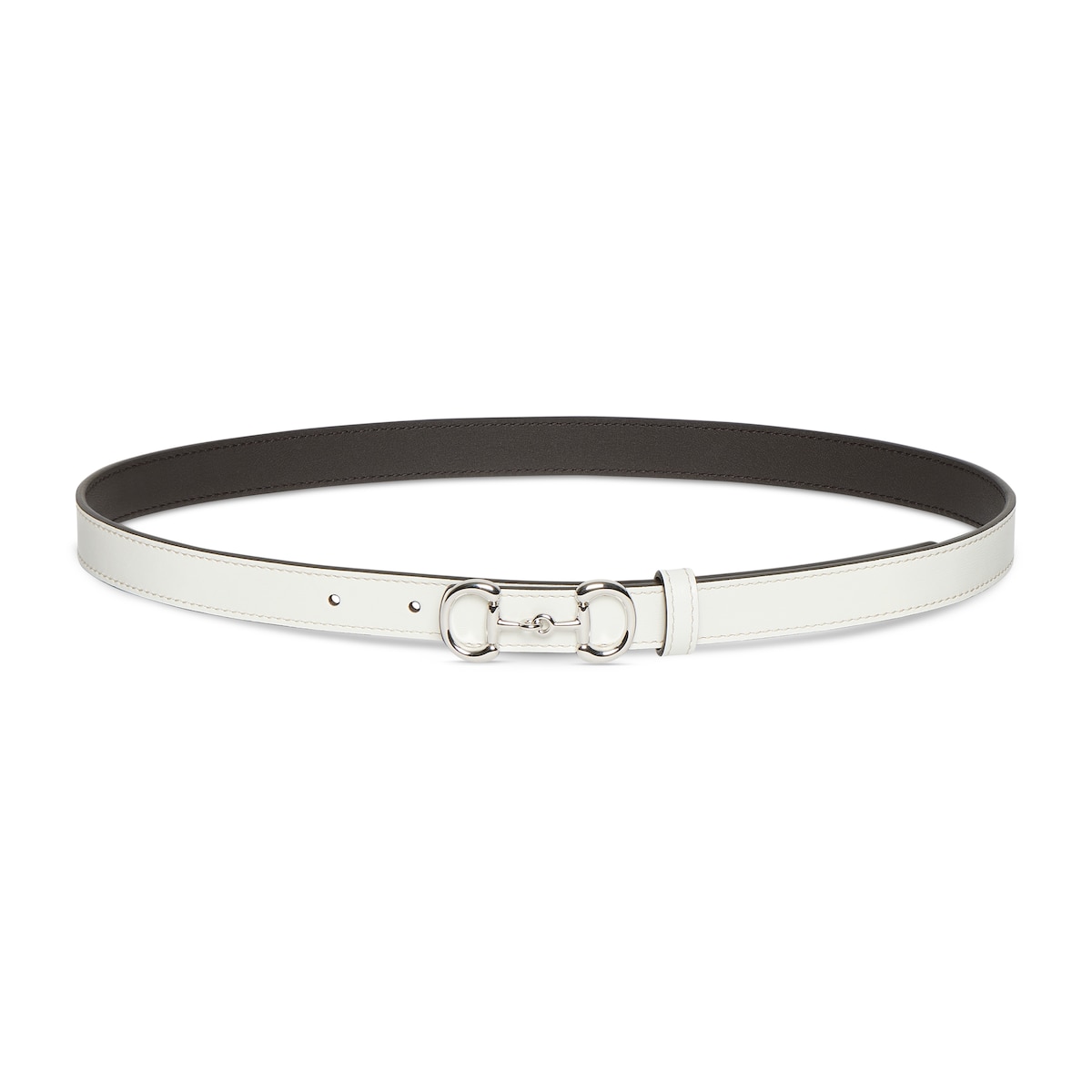 Gucci Thin Belt With Horsebit Buckle