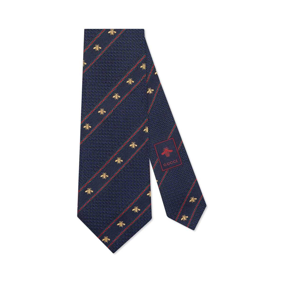 Gucci Bee And Web Silk Jacquard Tie