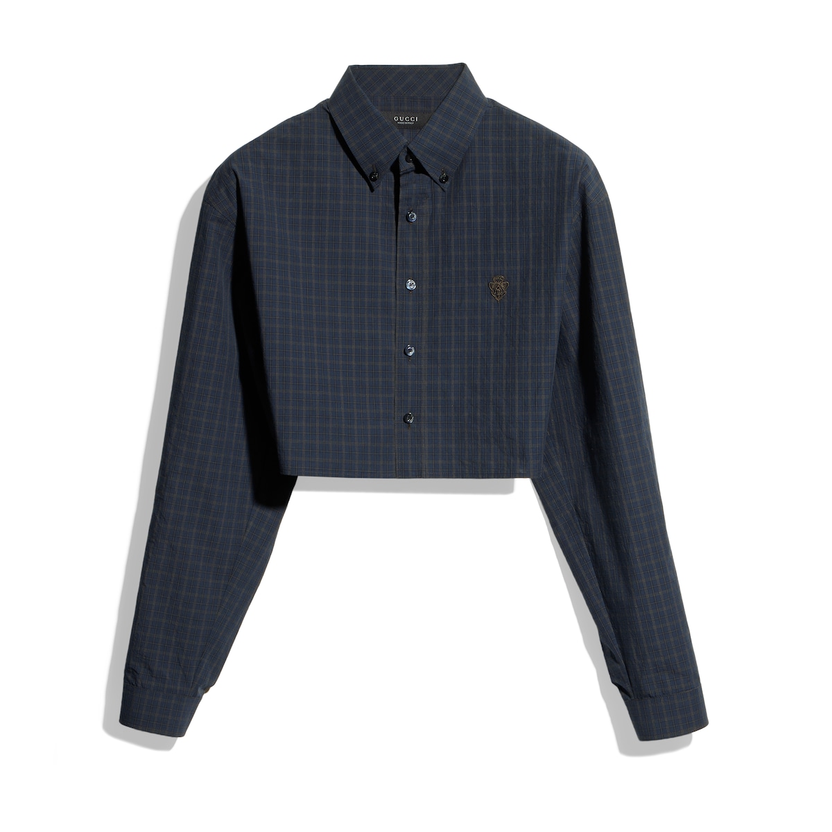 Cropped Checked Cotton Poplin Shirt Cropped Checked Cotton Poplin Shirt