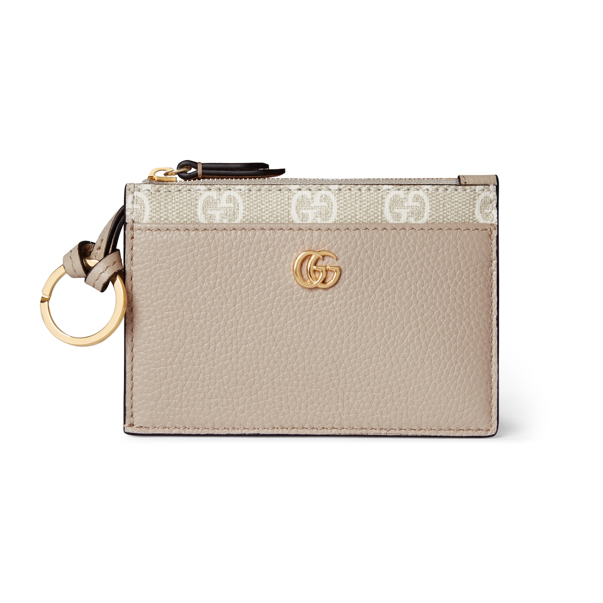 Gucci Bi-color GG Marmont Zip Key Pouch