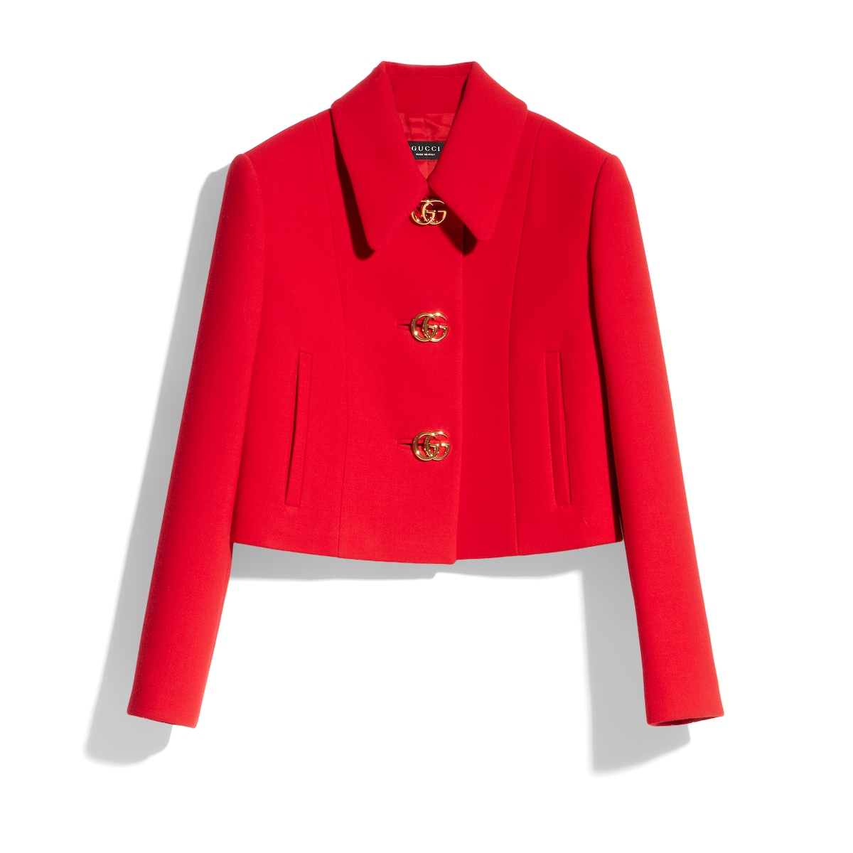 Crêpe Wool Jacket With Double G Button Crêpe Wool Jacket With Double G Button