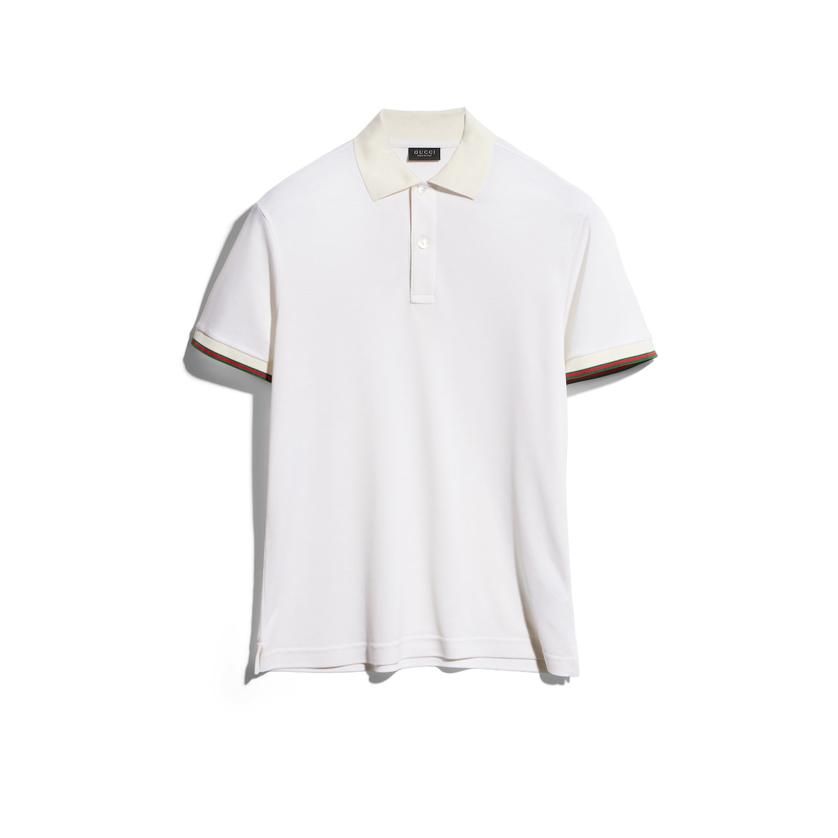 Gucci Silk Jersey Polo Shirt With Web
